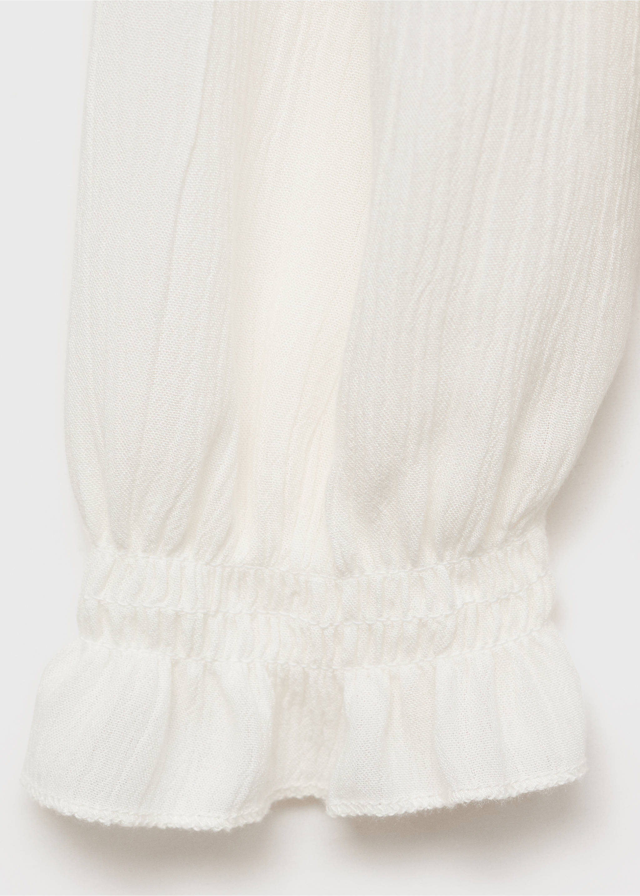 Ruched flowing blouse - Details of the article 0, Off White. Ref: 77047672-00.