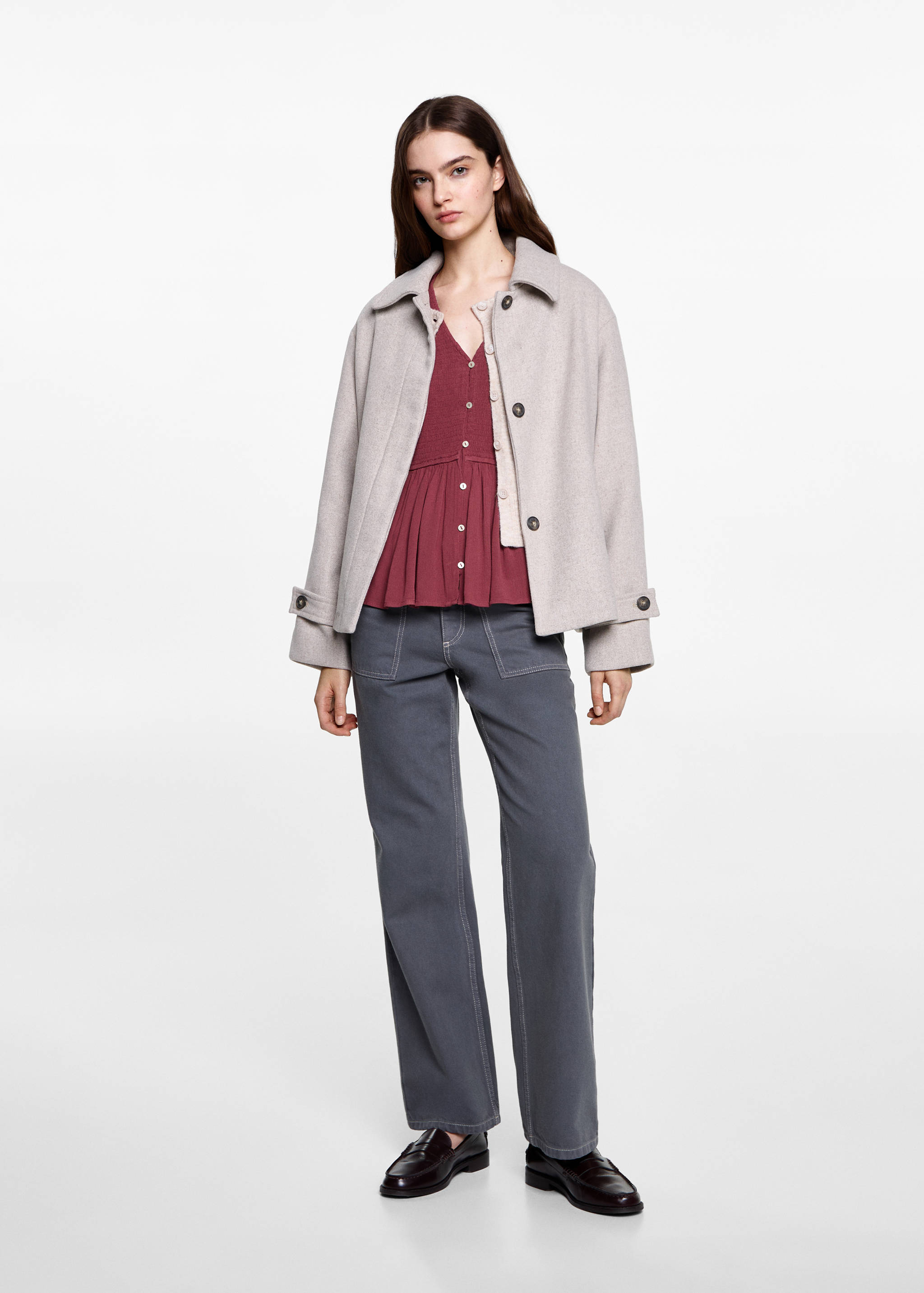 Ruched flowing blouse - General plane
