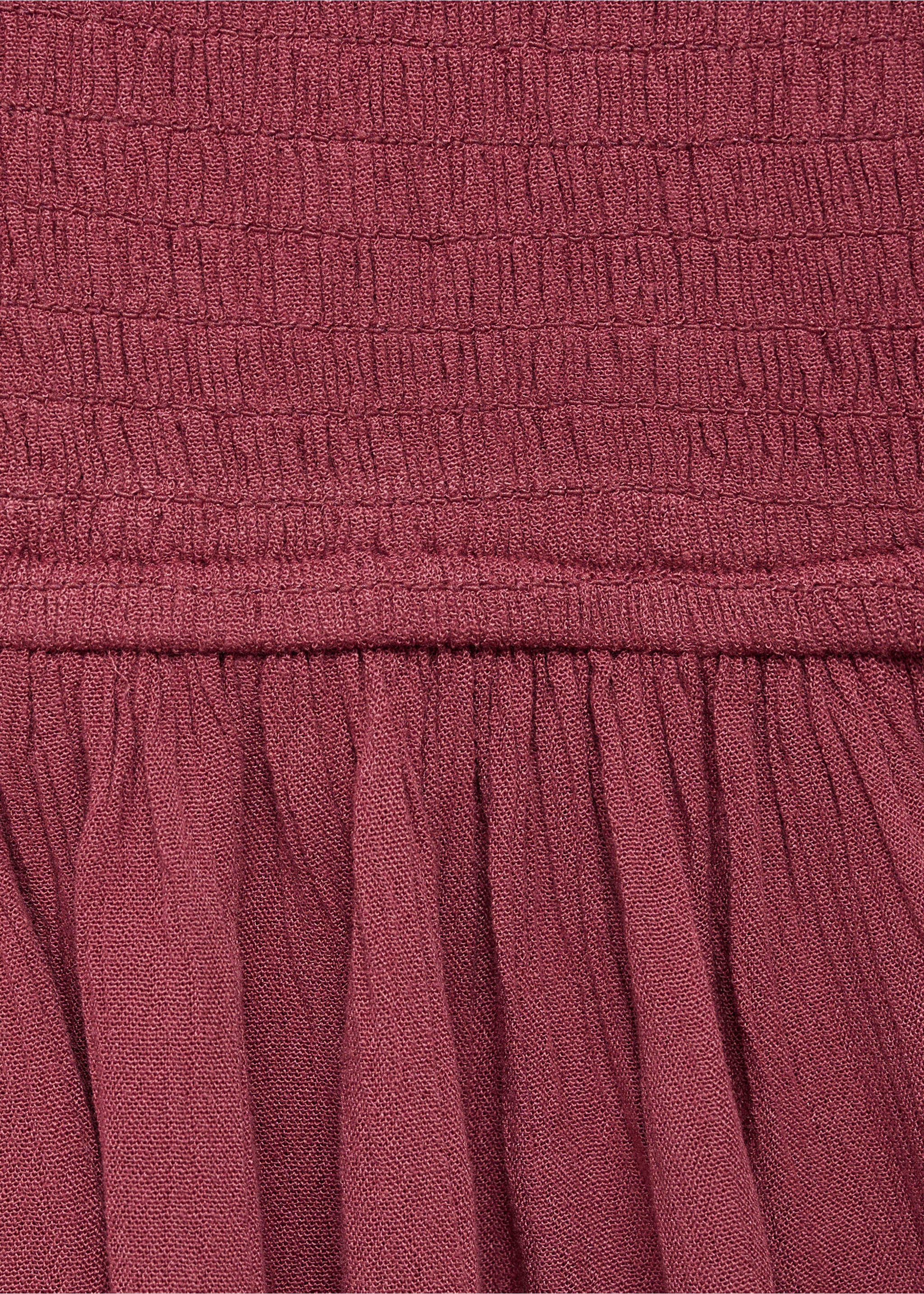 Ruched flowing blouse - Details of the article 0, Wine. Ref: 77047672-00.