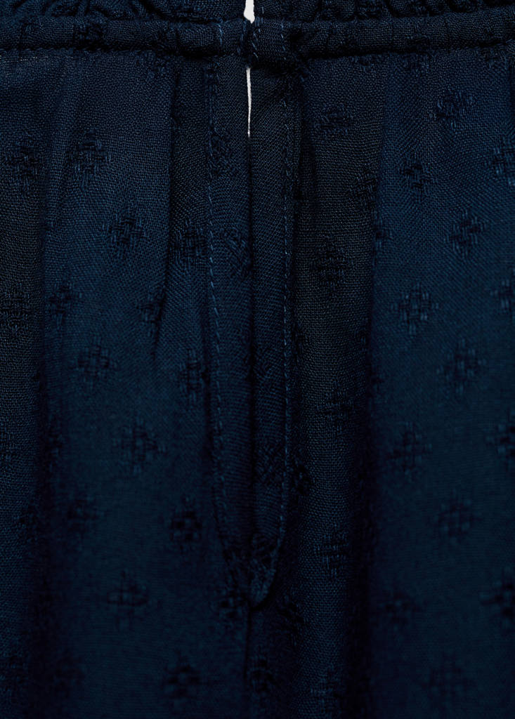Frills embroidered shirt — Dark Navy