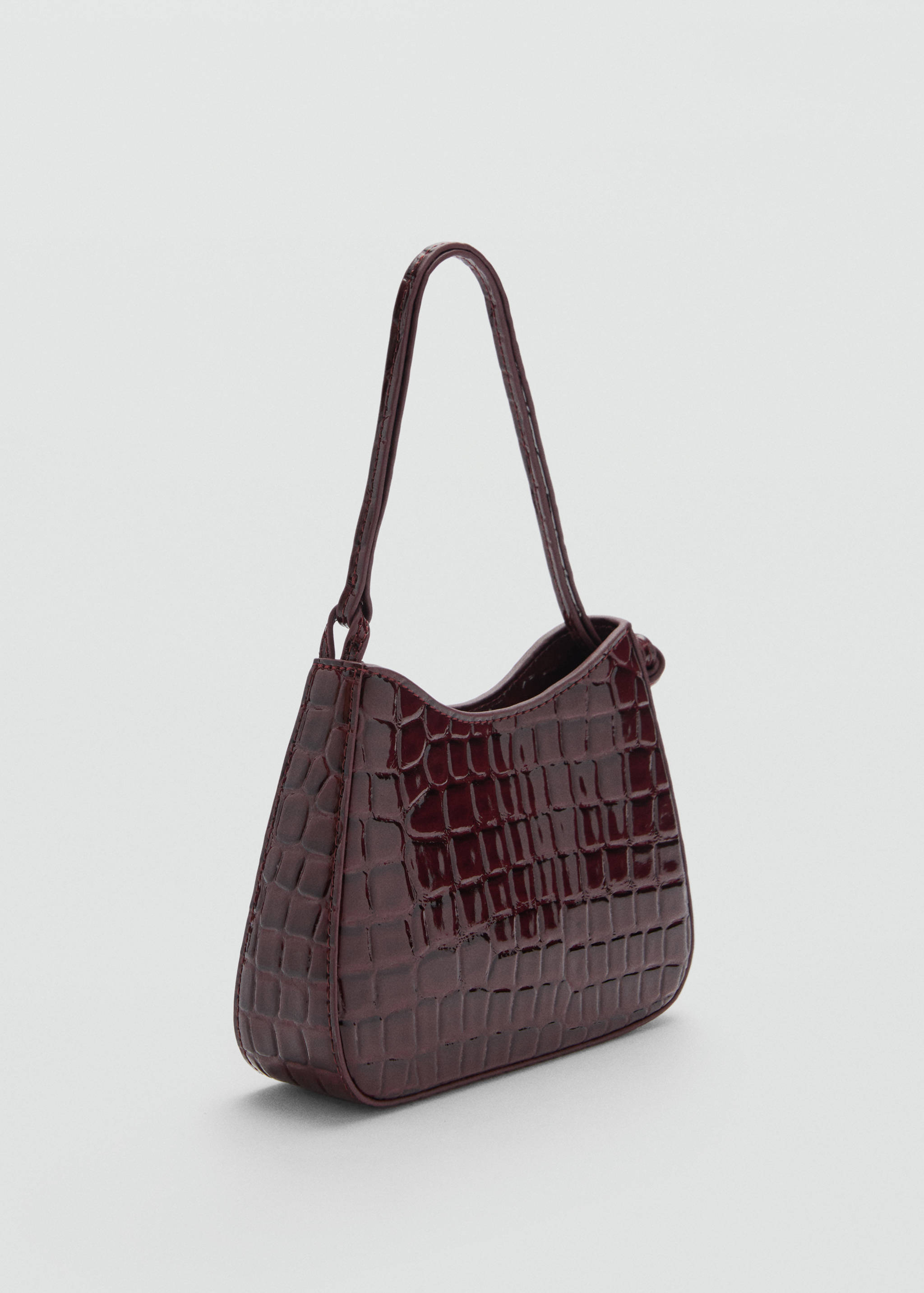 Croc patent-effect bag - Medium plane