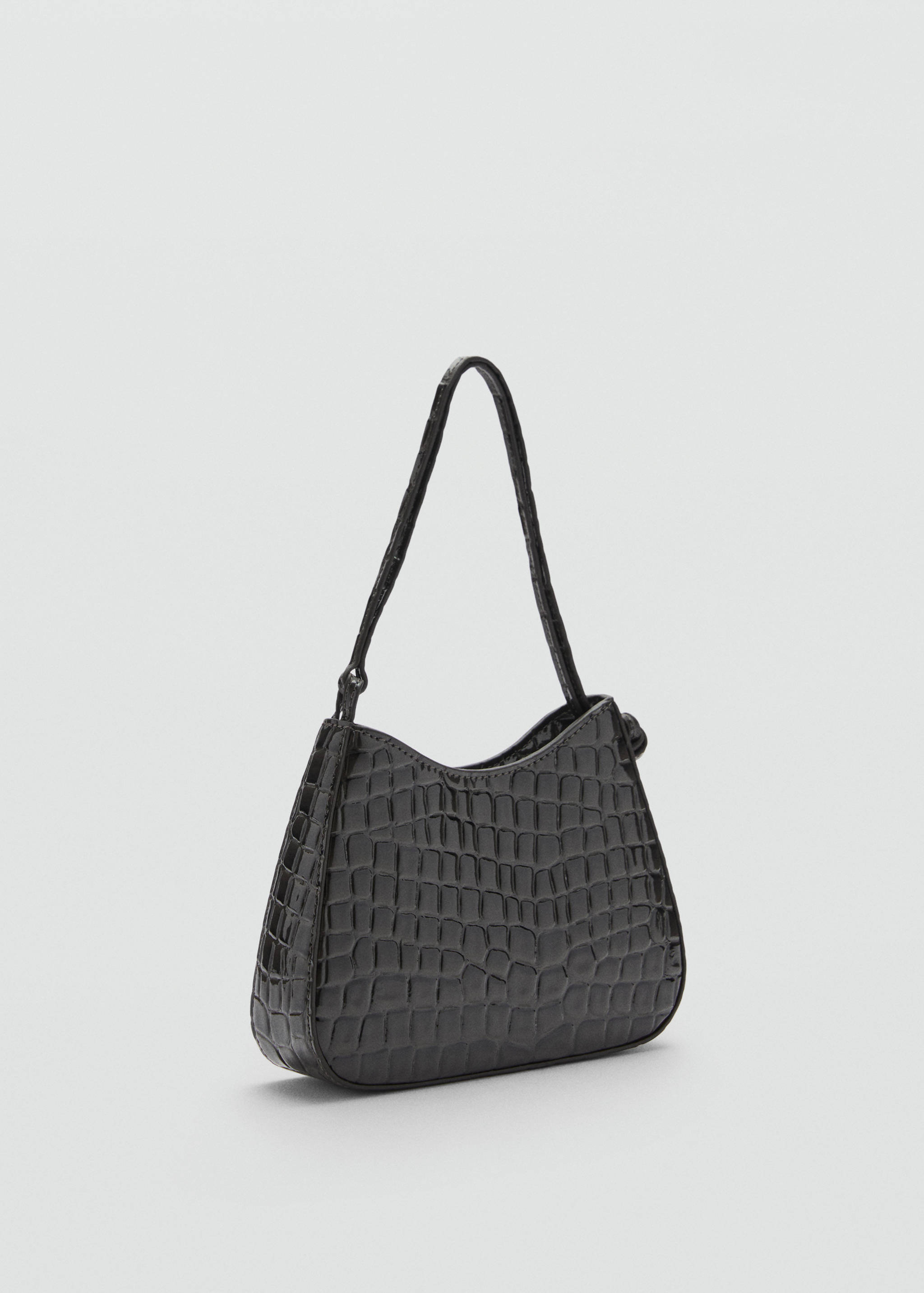 Croc patent-effect bag - Medium plane