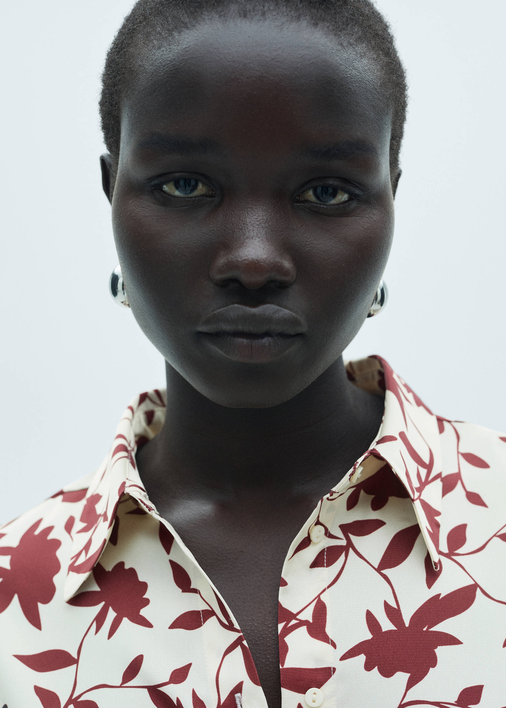 Рубашка с цветочным принтом - Деталь изделия 1