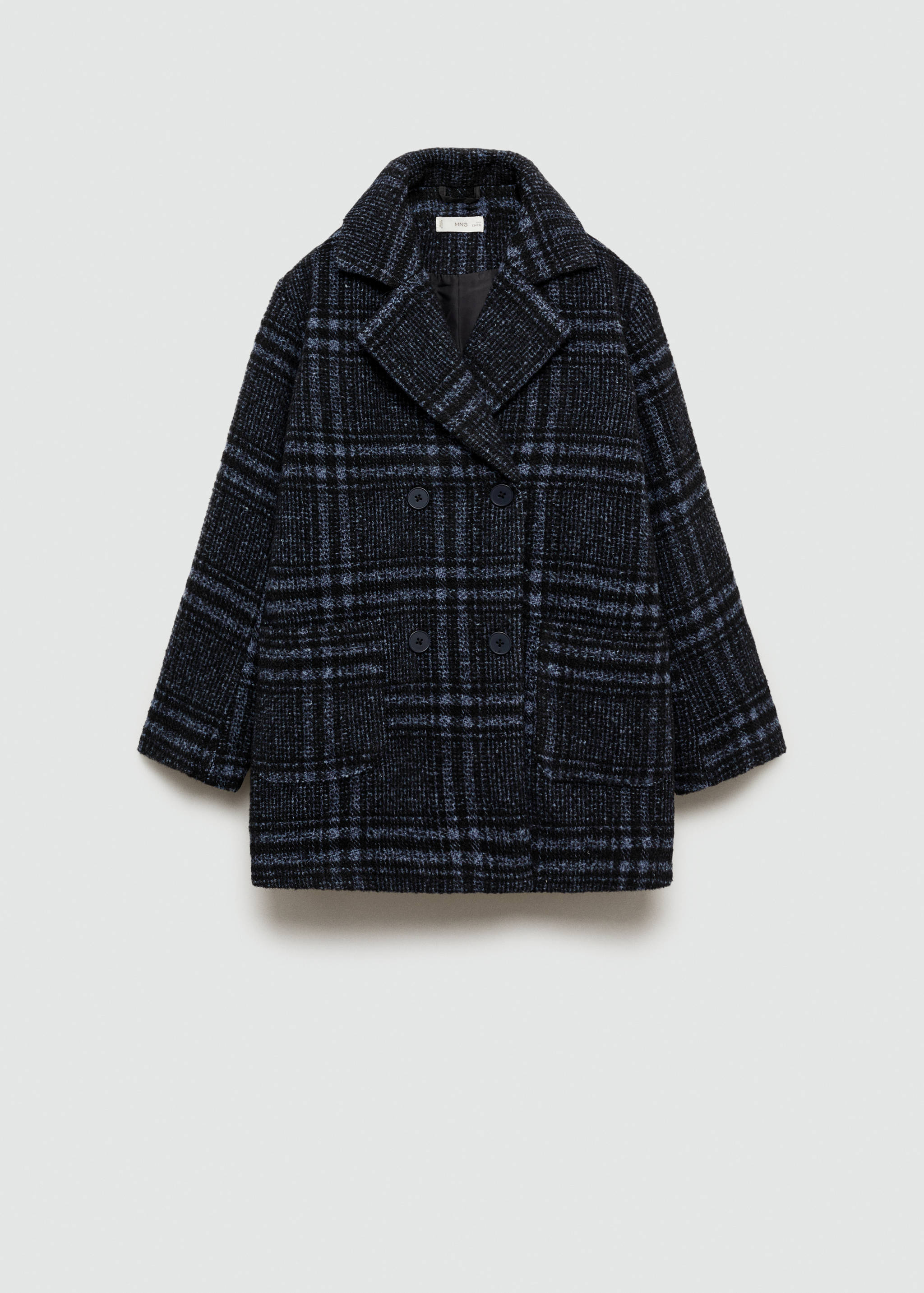 Checked wool-blend coat - Article without model