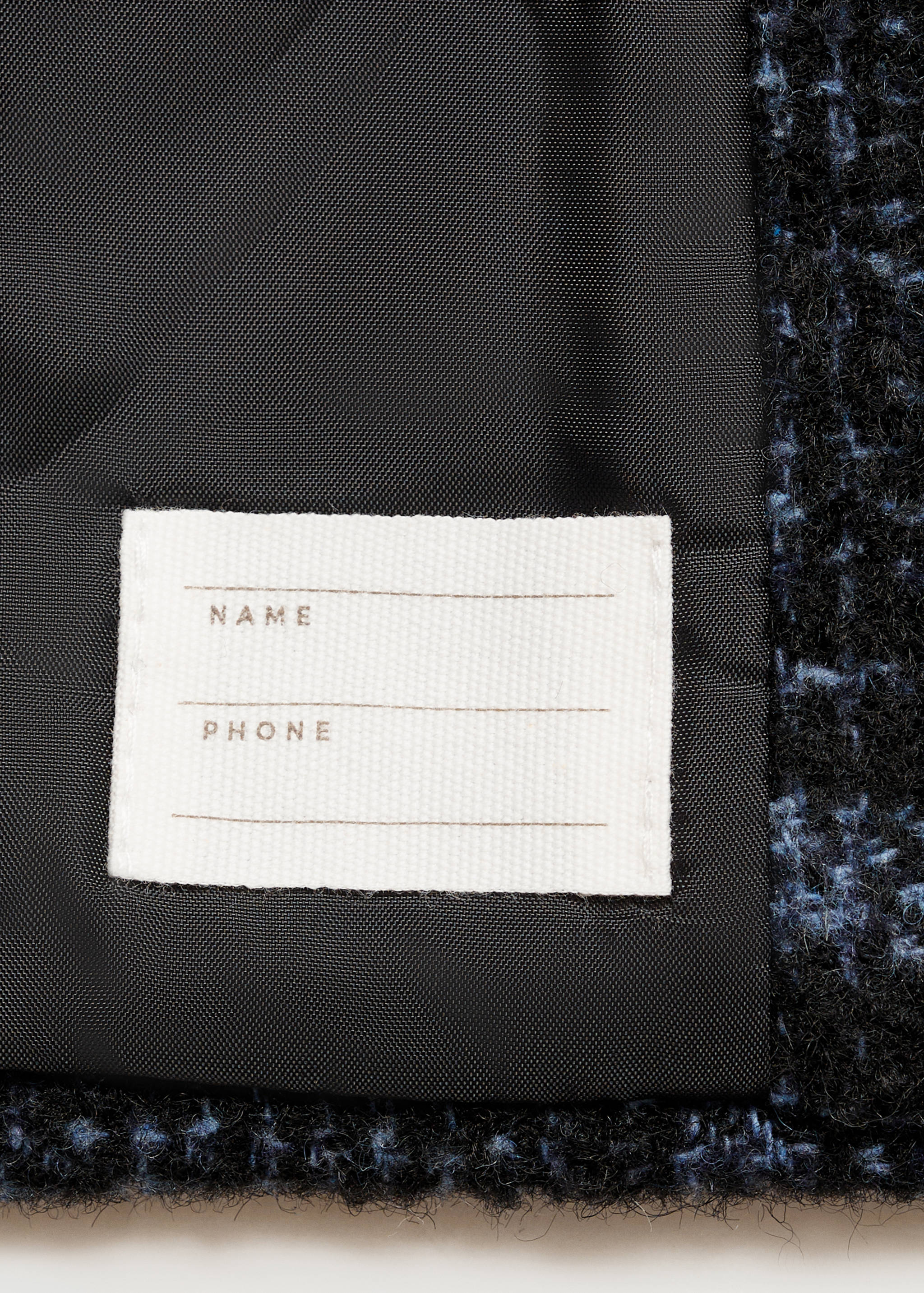 Checked wool-blend coat - Details of the article 0