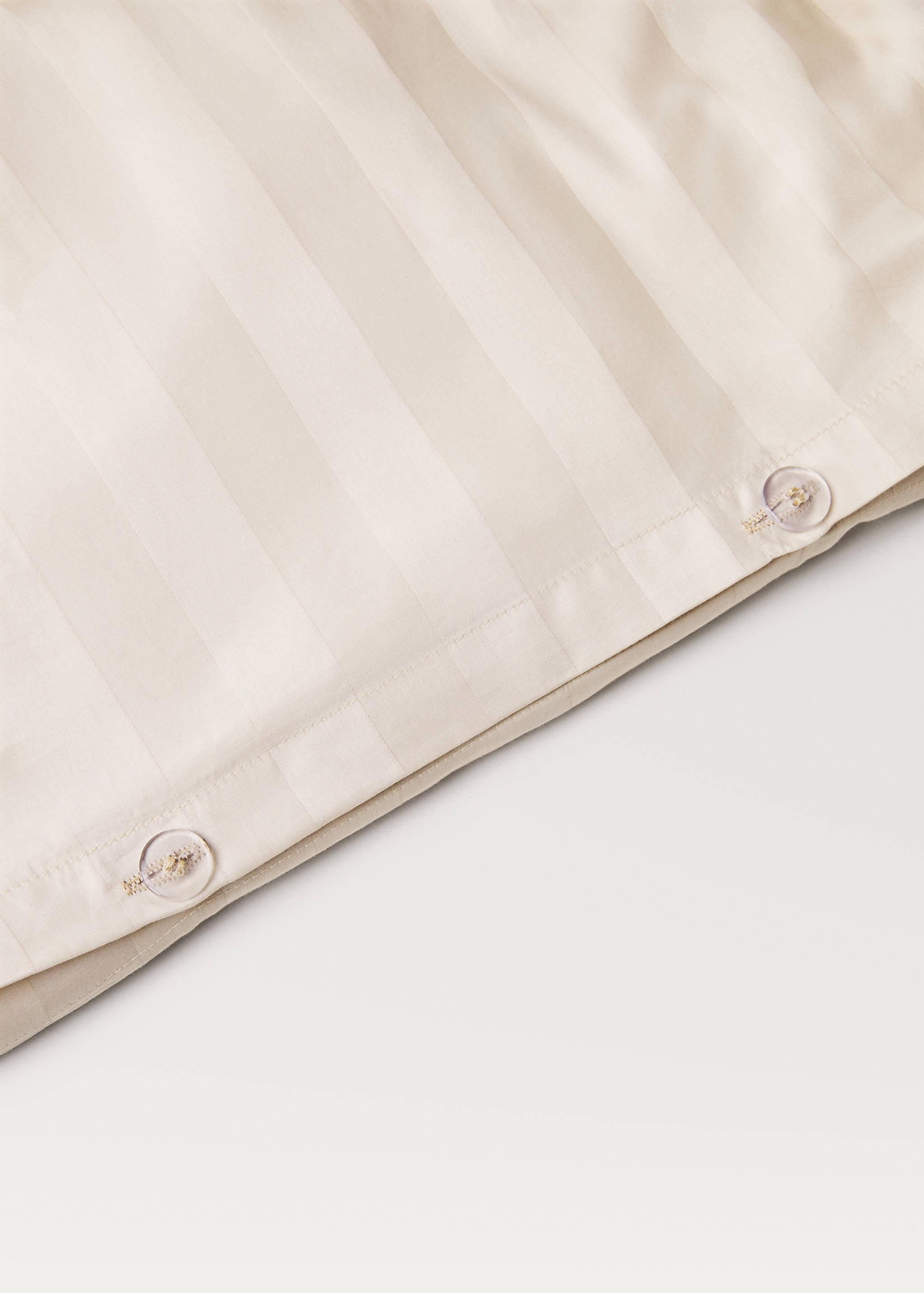 Satin cotton jacquard striped duvet cover King bed - Details of the article 2