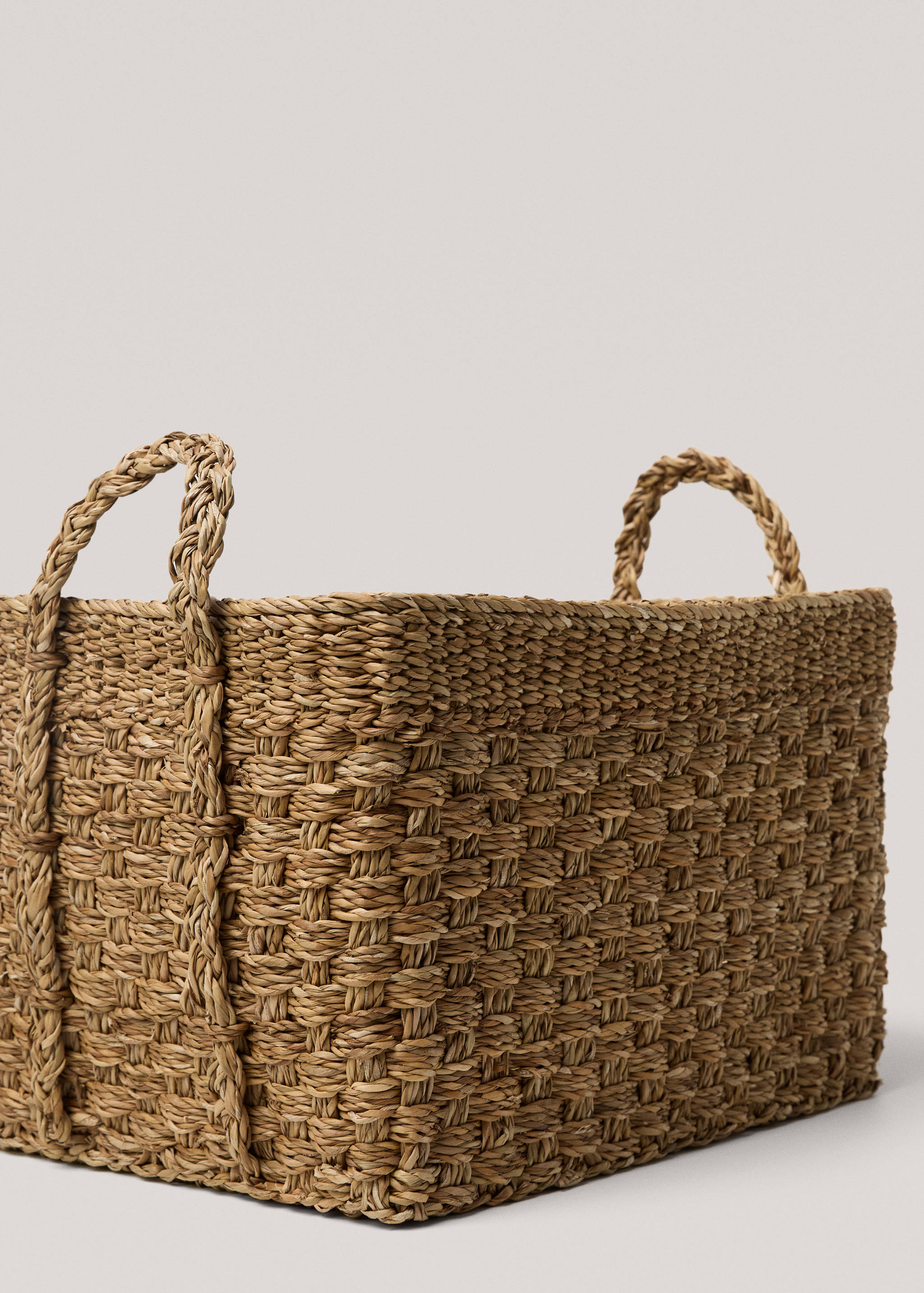 Natural fiber square basket 42x32cm - Details of the article 2