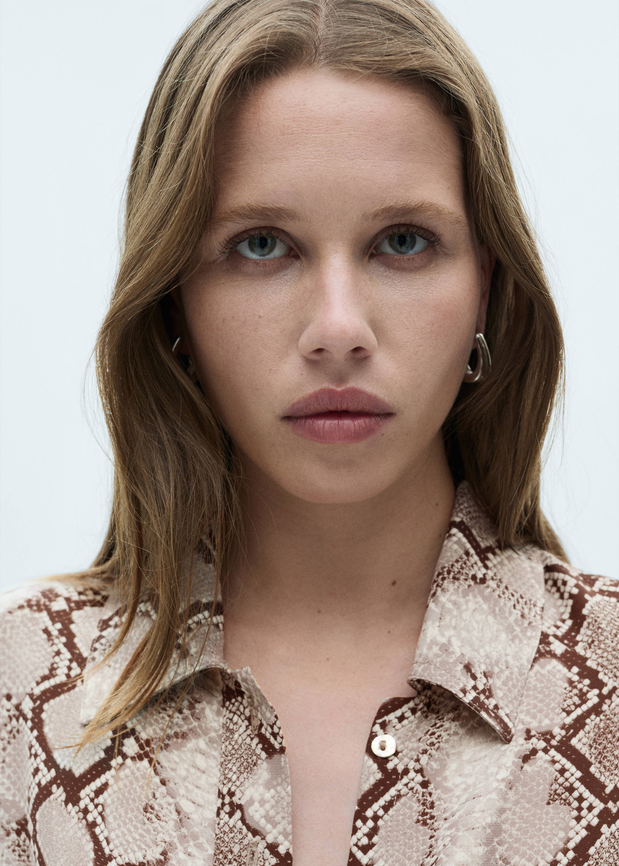 Robe chemisier en imprimé serpent - Détail de l'article 1