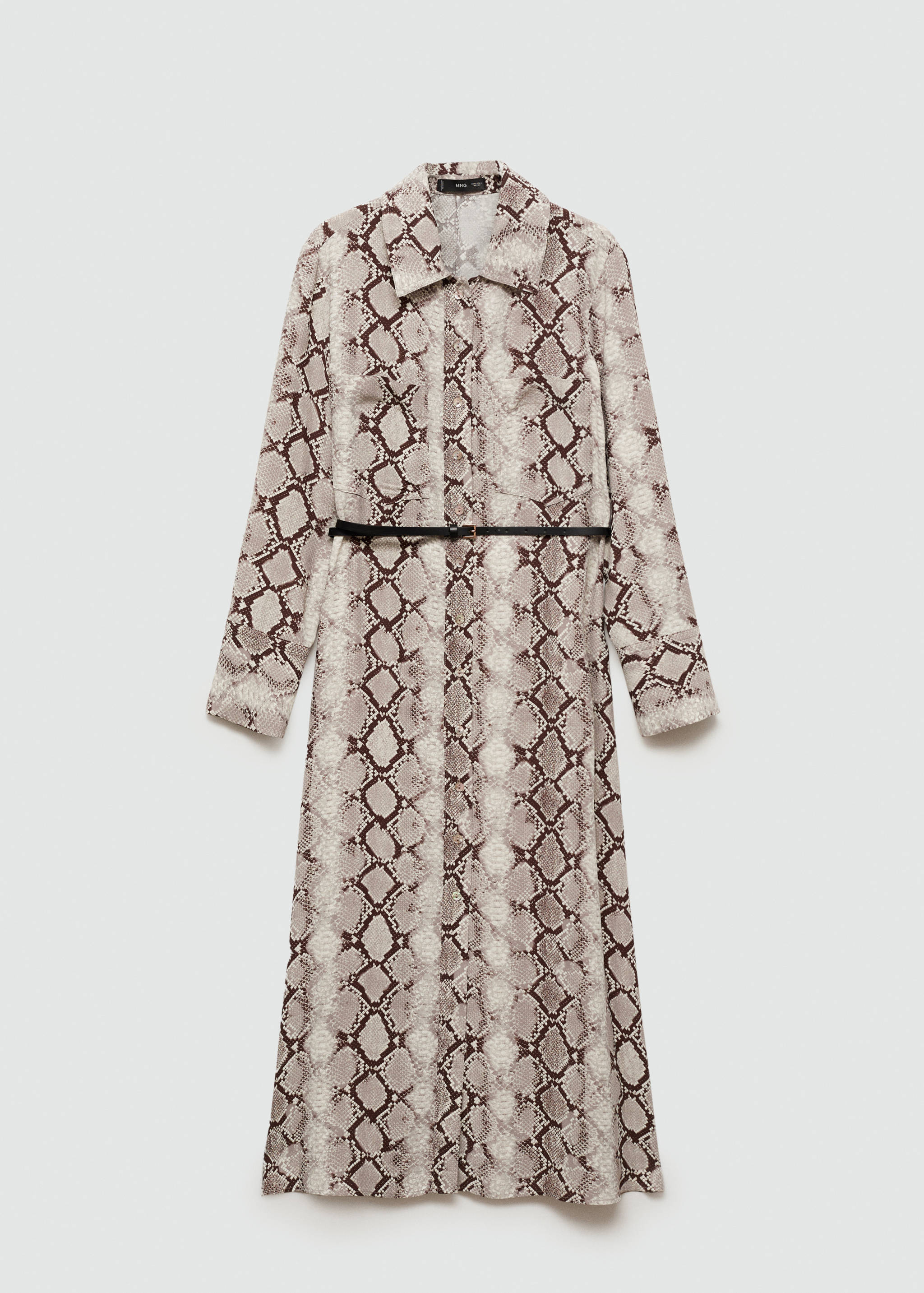 Robe chemisier en imprimé serpent - Article sans modèle