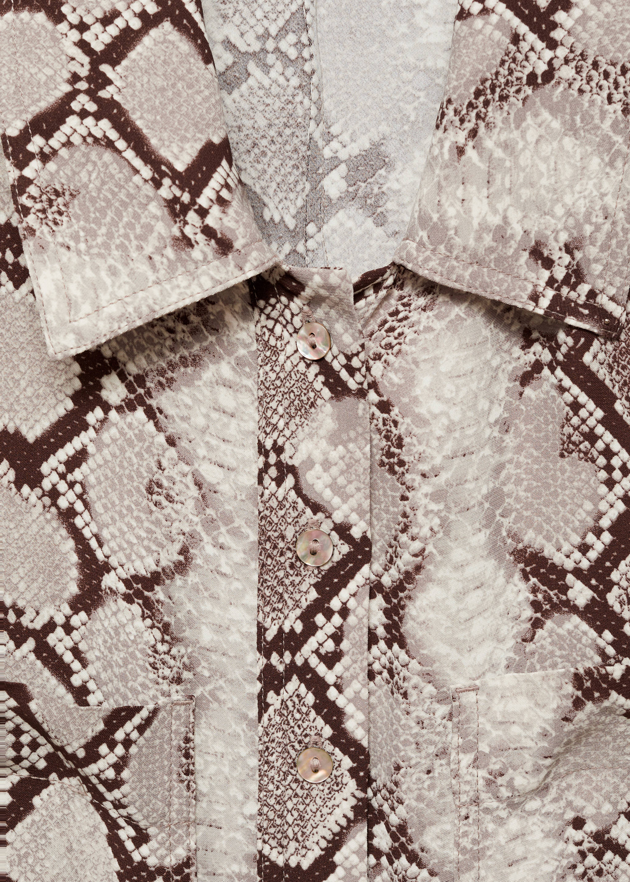 Robe chemisier en imprimé serpent - Détail de l'article 8