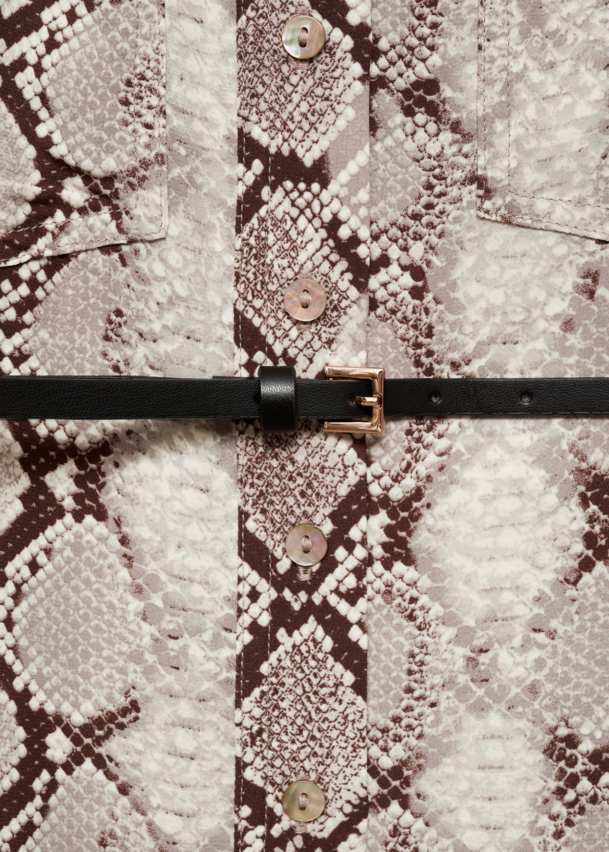 Robe chemisier en imprimé serpent - Détail de l'article 0