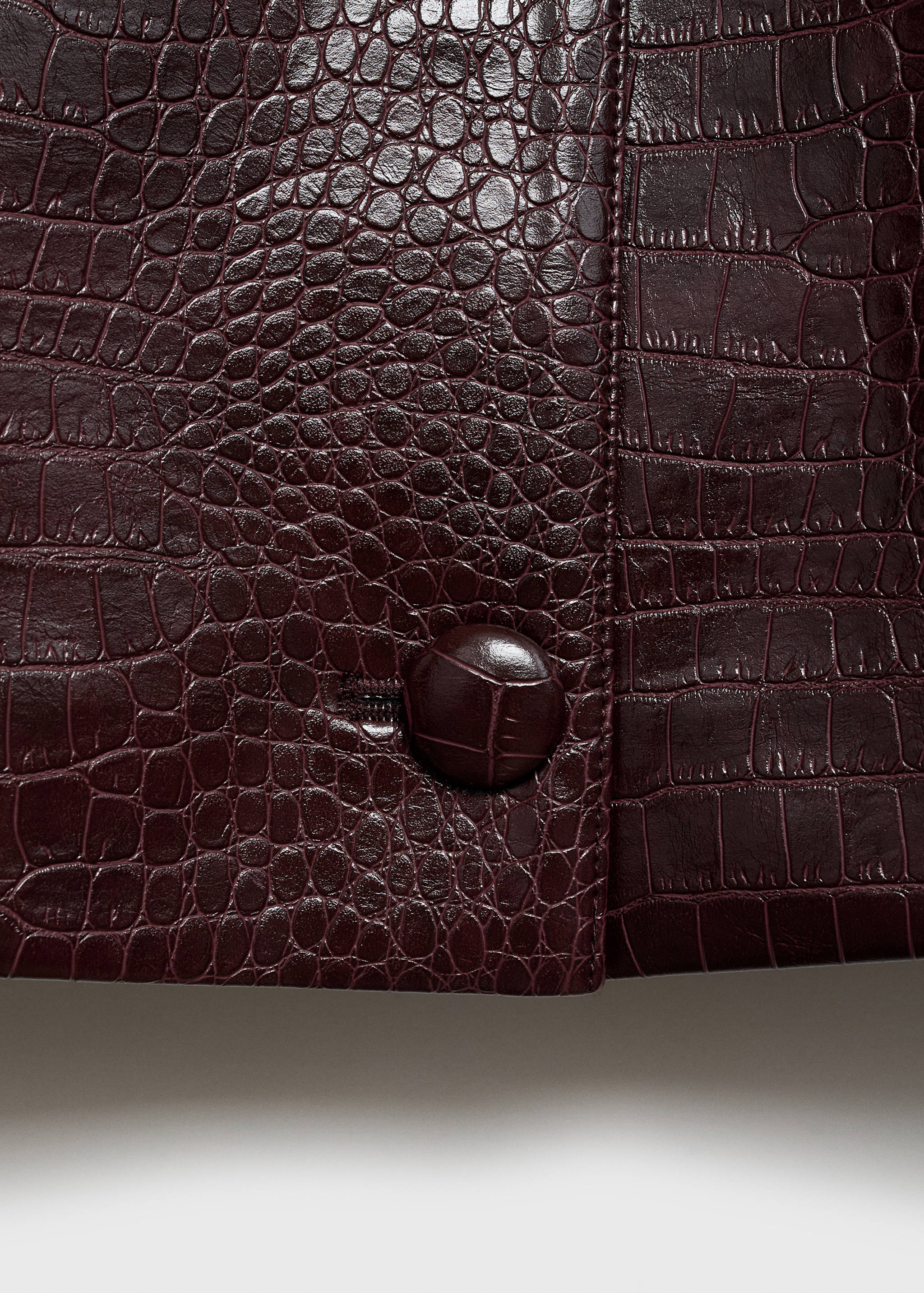 鳄鱼纹短款夹克 - null