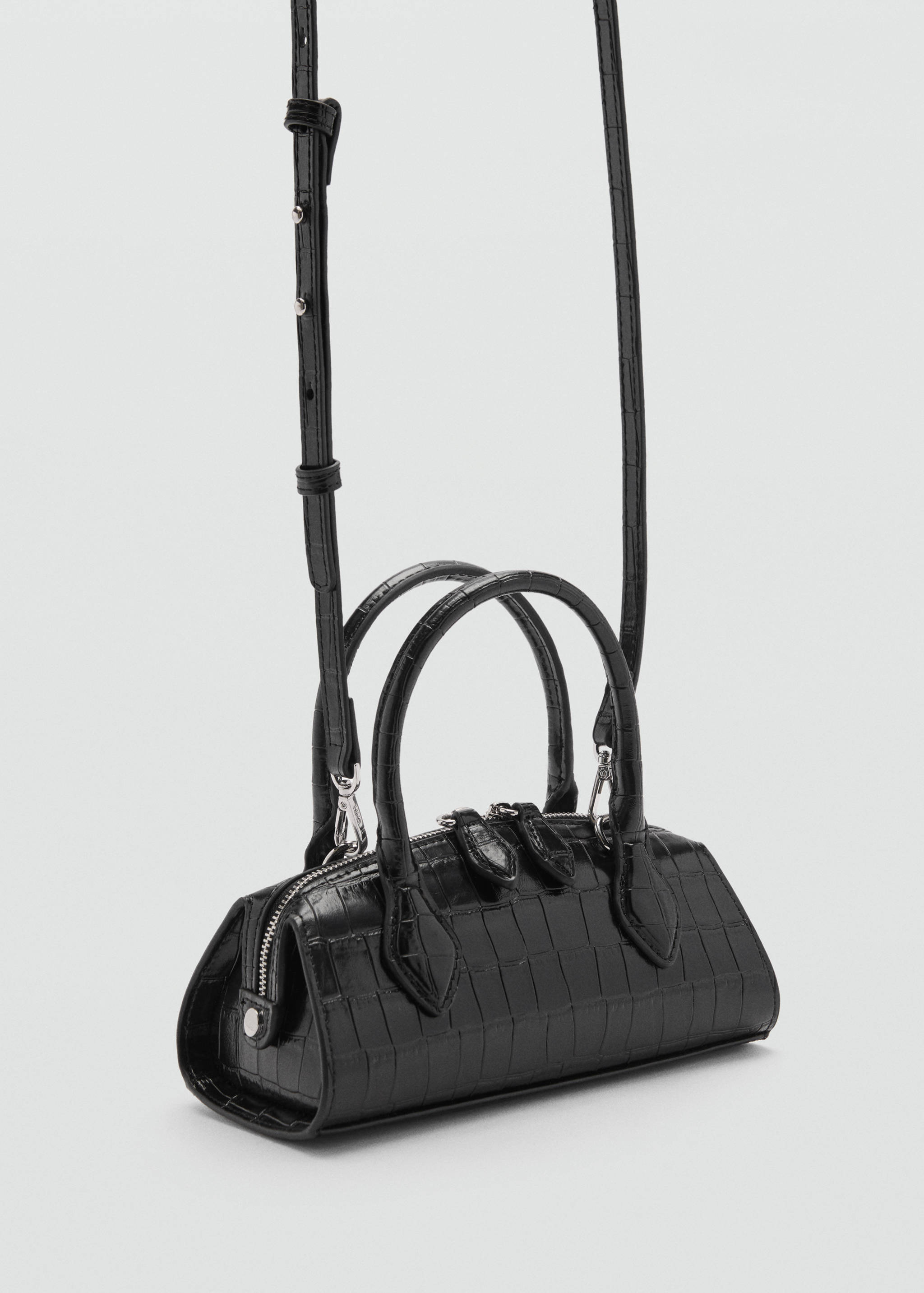 Croc-effect bag - Medium plane