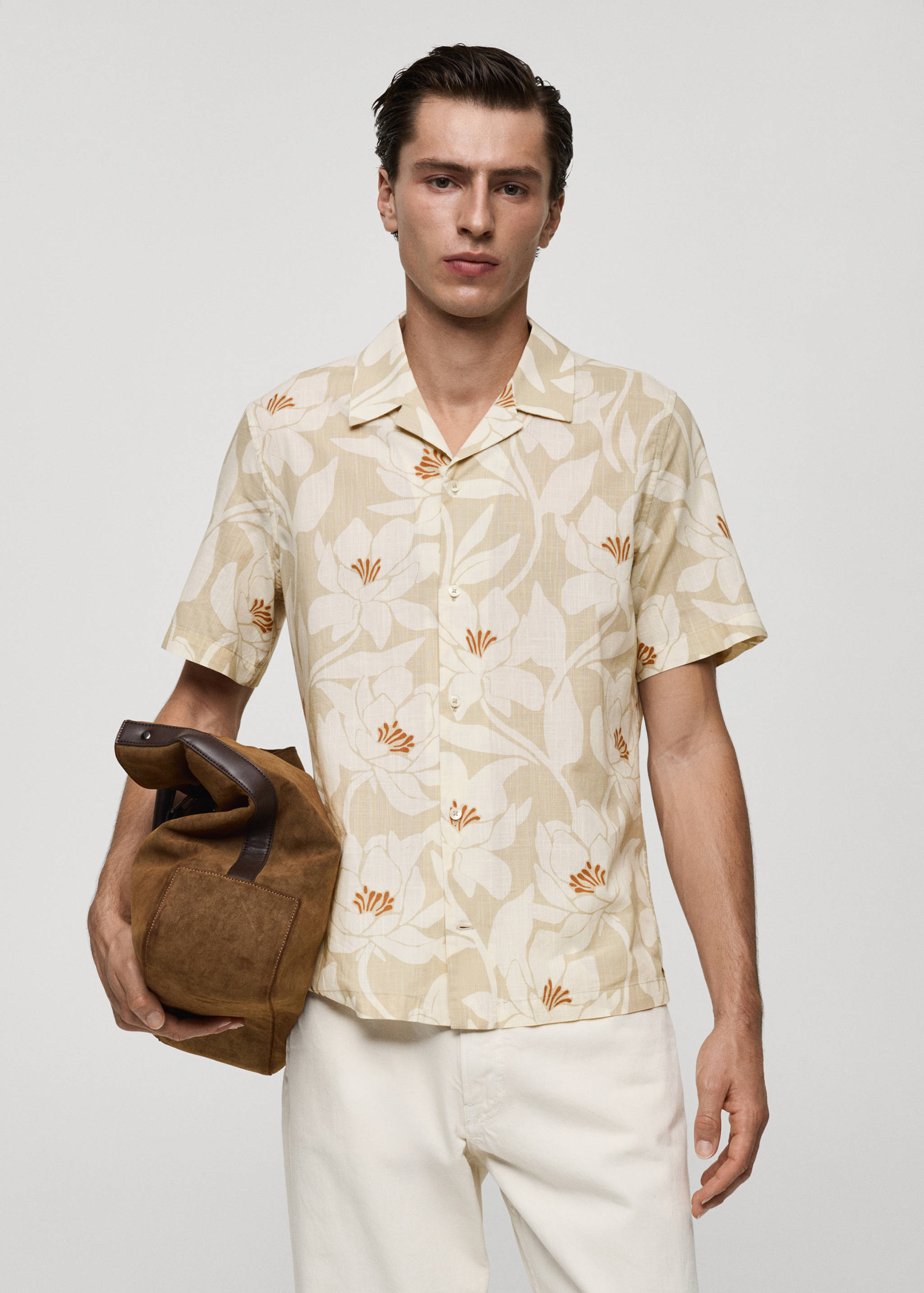 Camisa 100% algodón estampado hawaiano - Plano medio