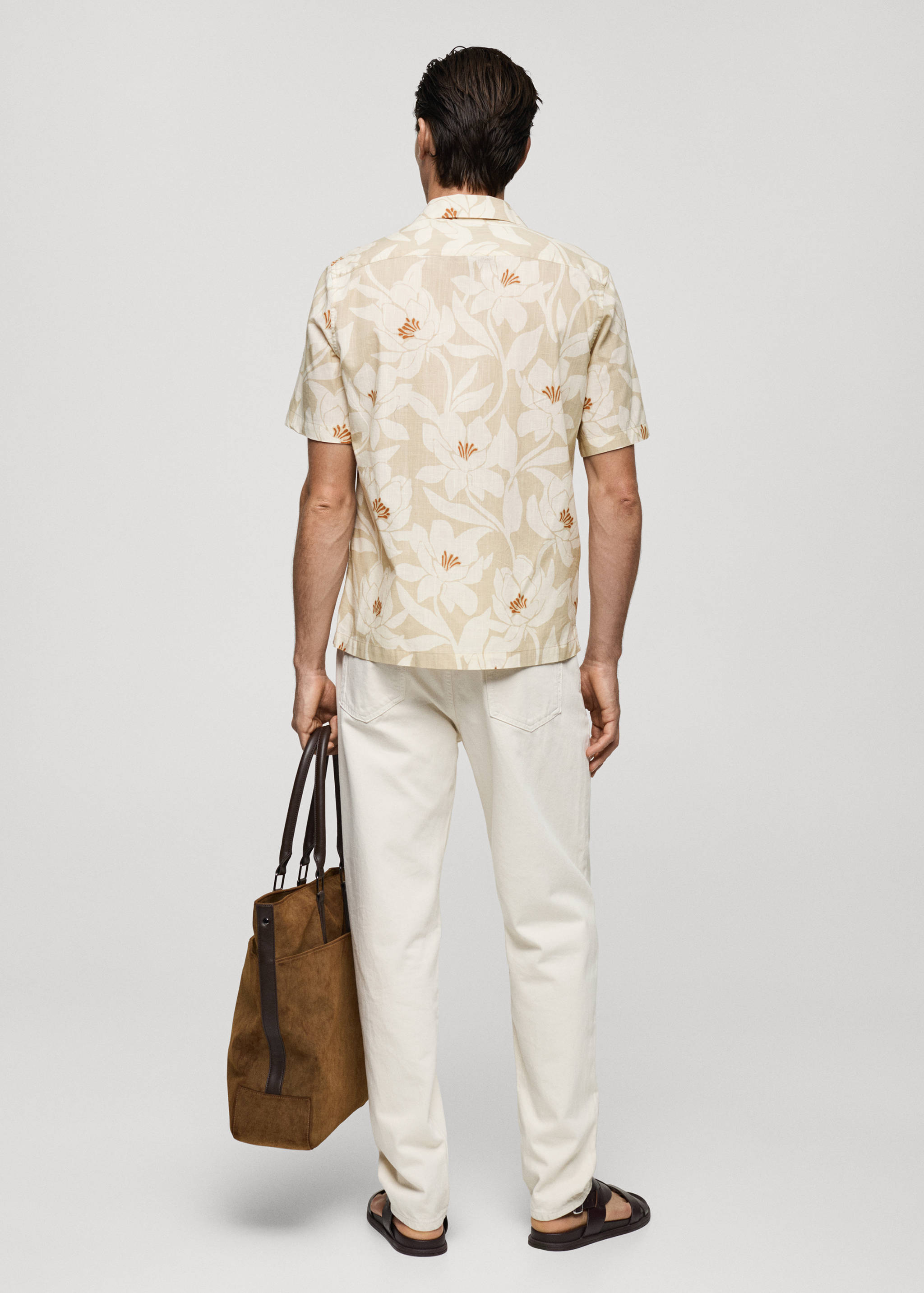 Camisa 100% algodón estampado hawaiano - Reverso del artículo