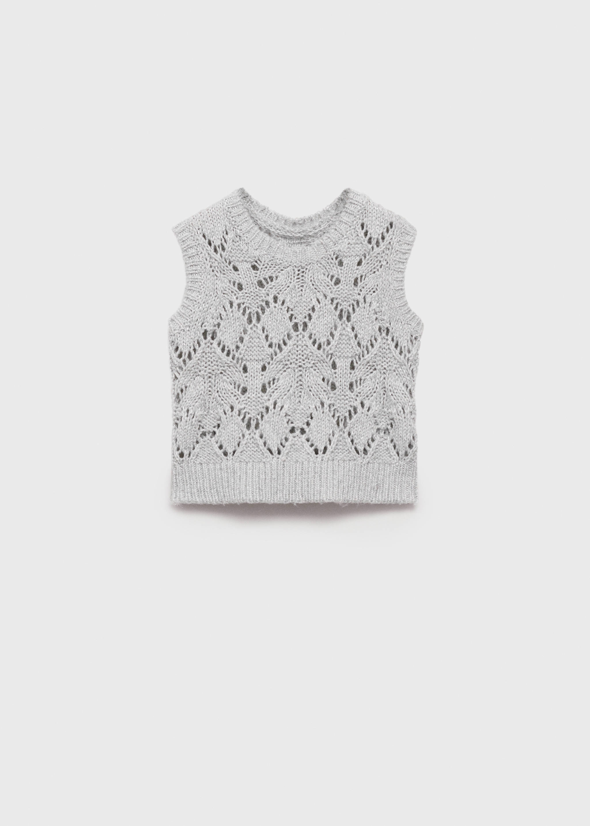 Shiny knitted waistcoat - Article without model