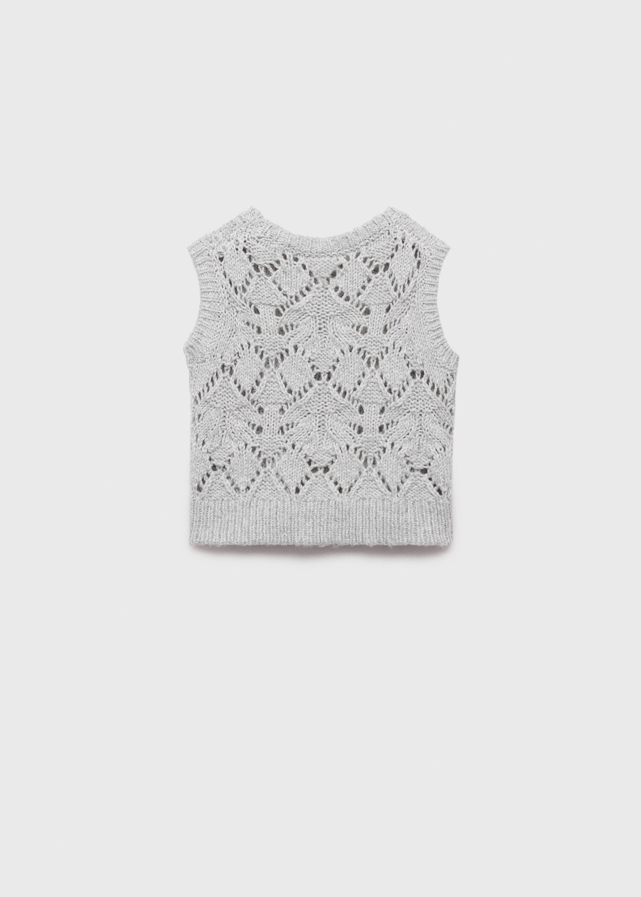 Shiny knitted waistcoat - Reverse of the article