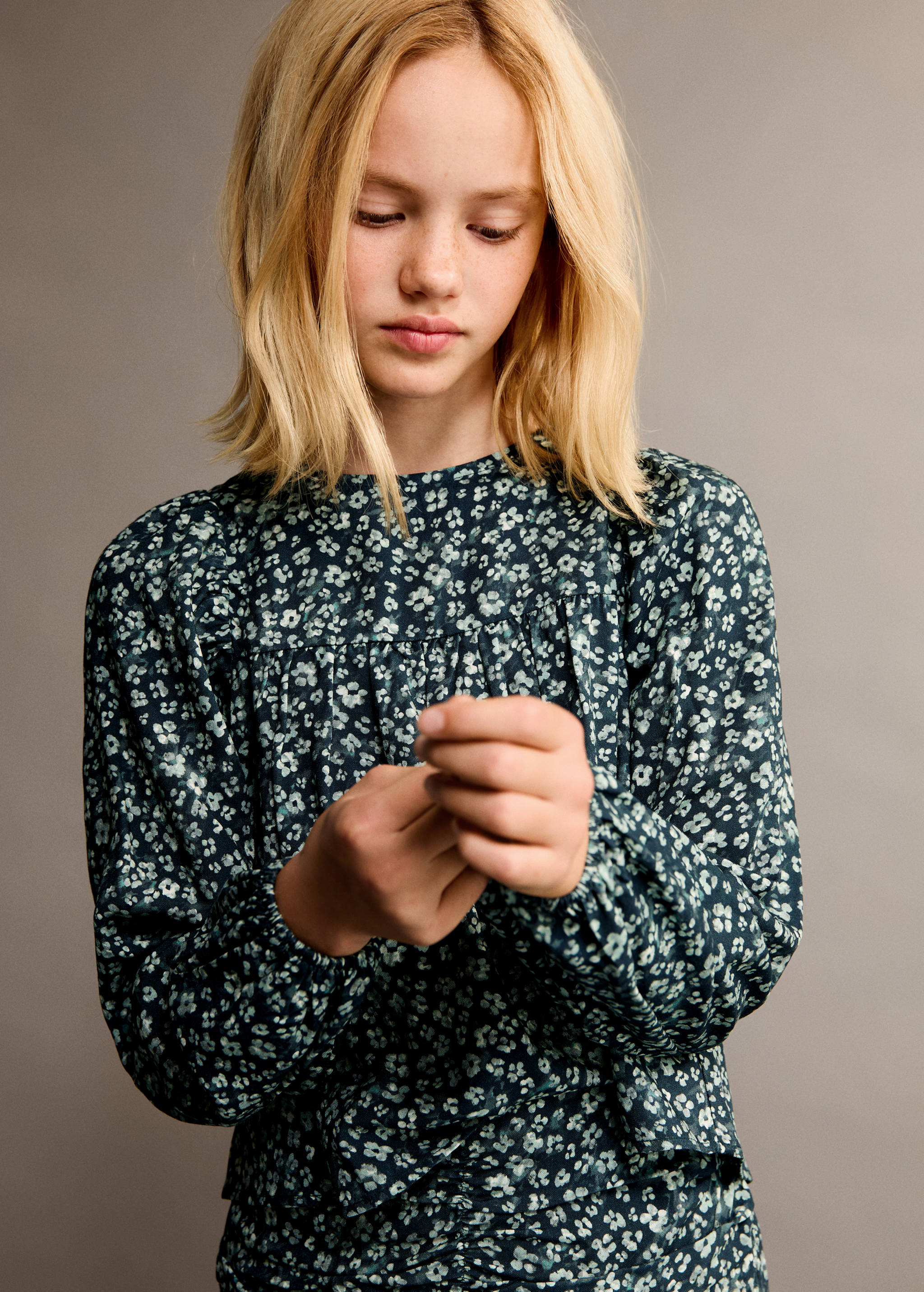 Brusa estampat floral - Pla general