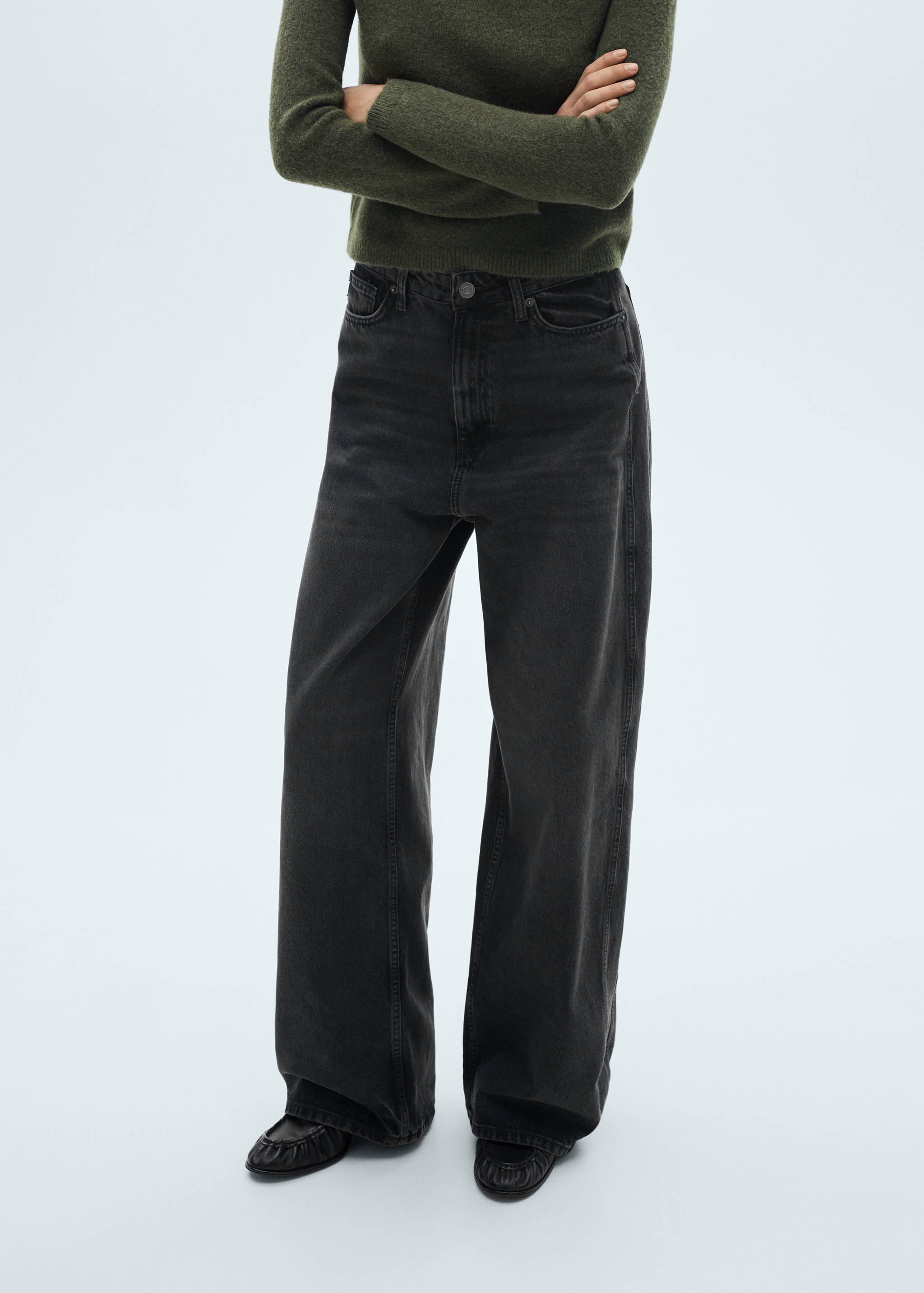 Jeans balloon tiro alto - Plano medio