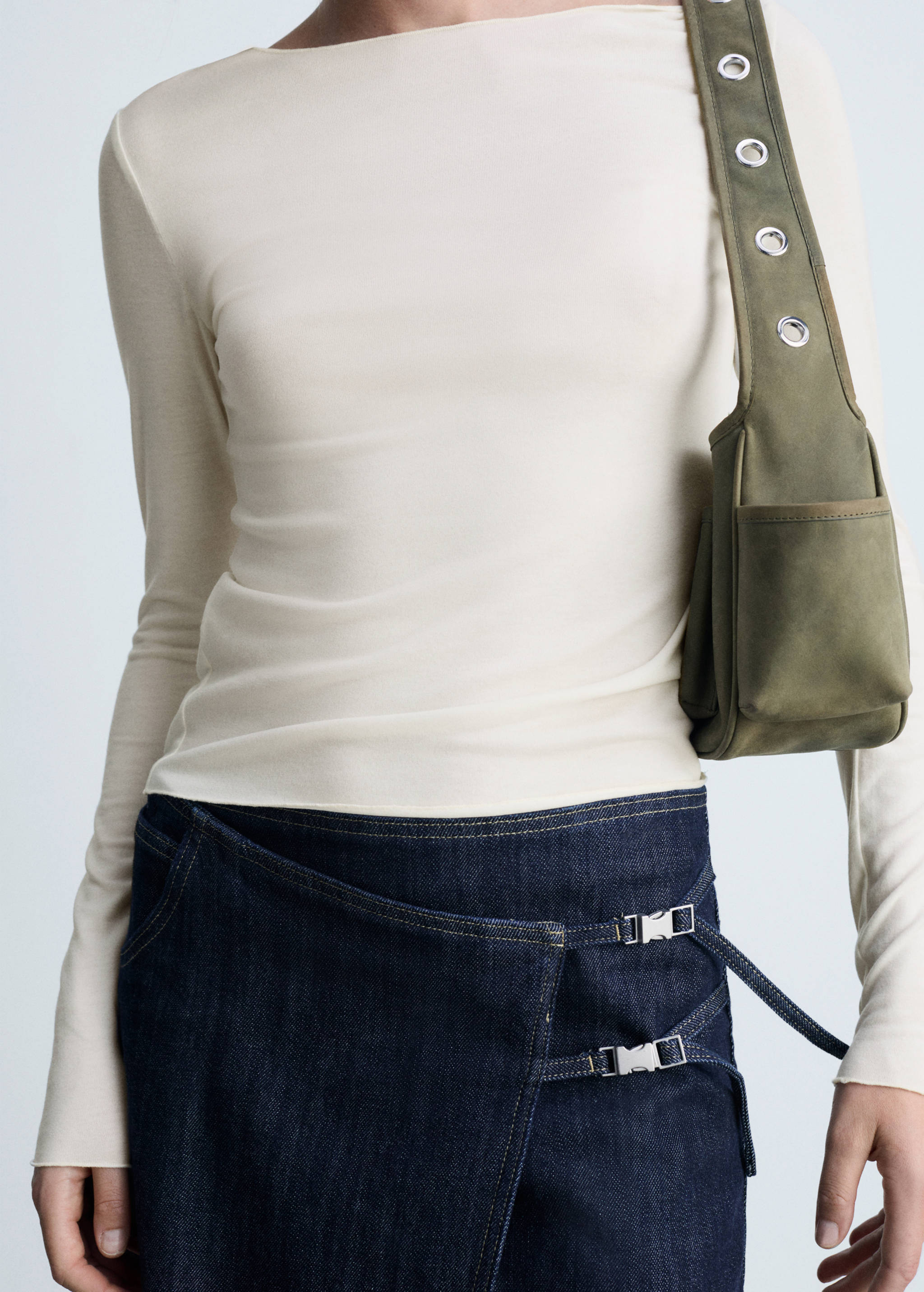 T-shirt col bateau manches longues - Détail de l'article 6