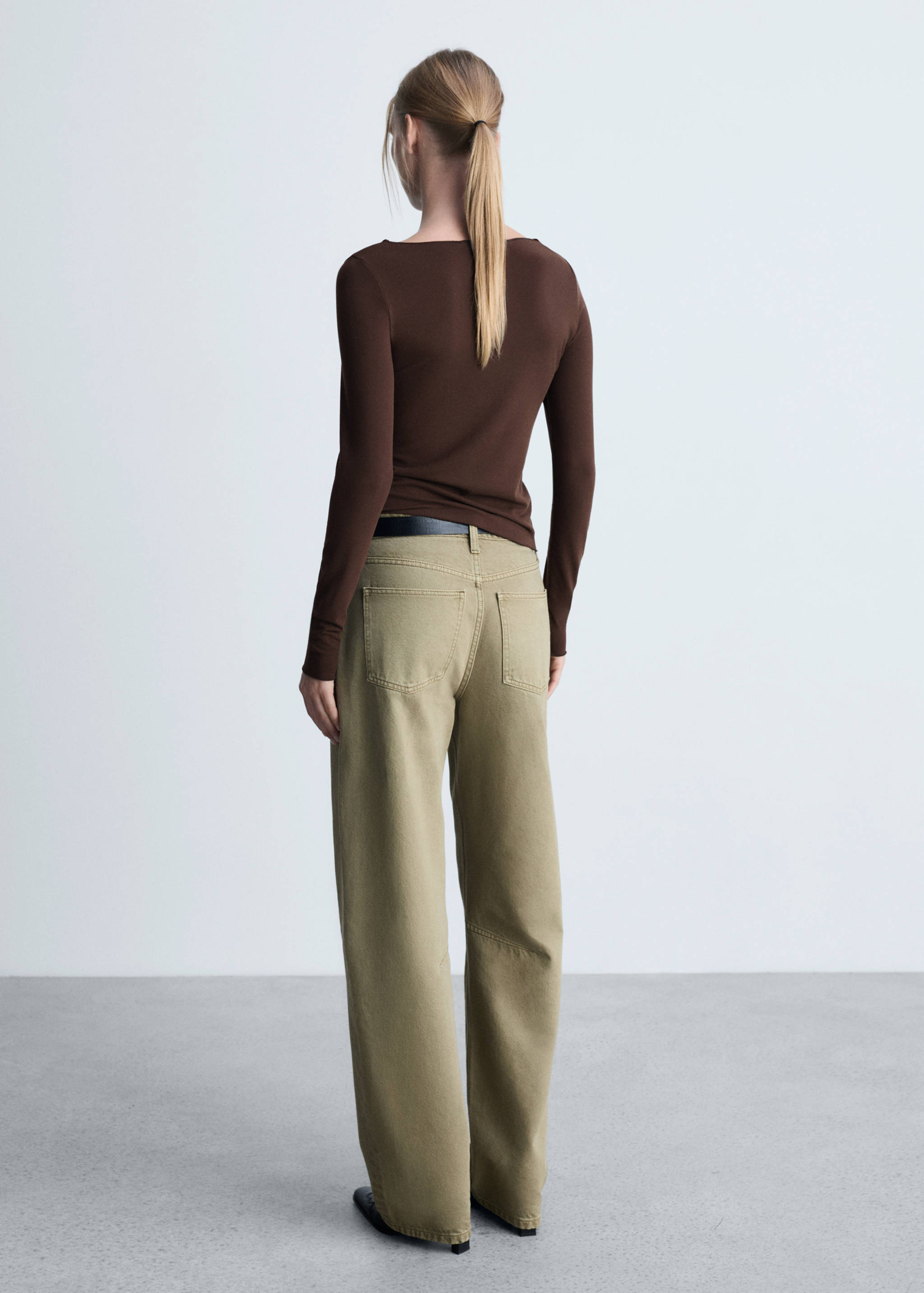 T-shirt col bateau manches longues - Verso de l’article