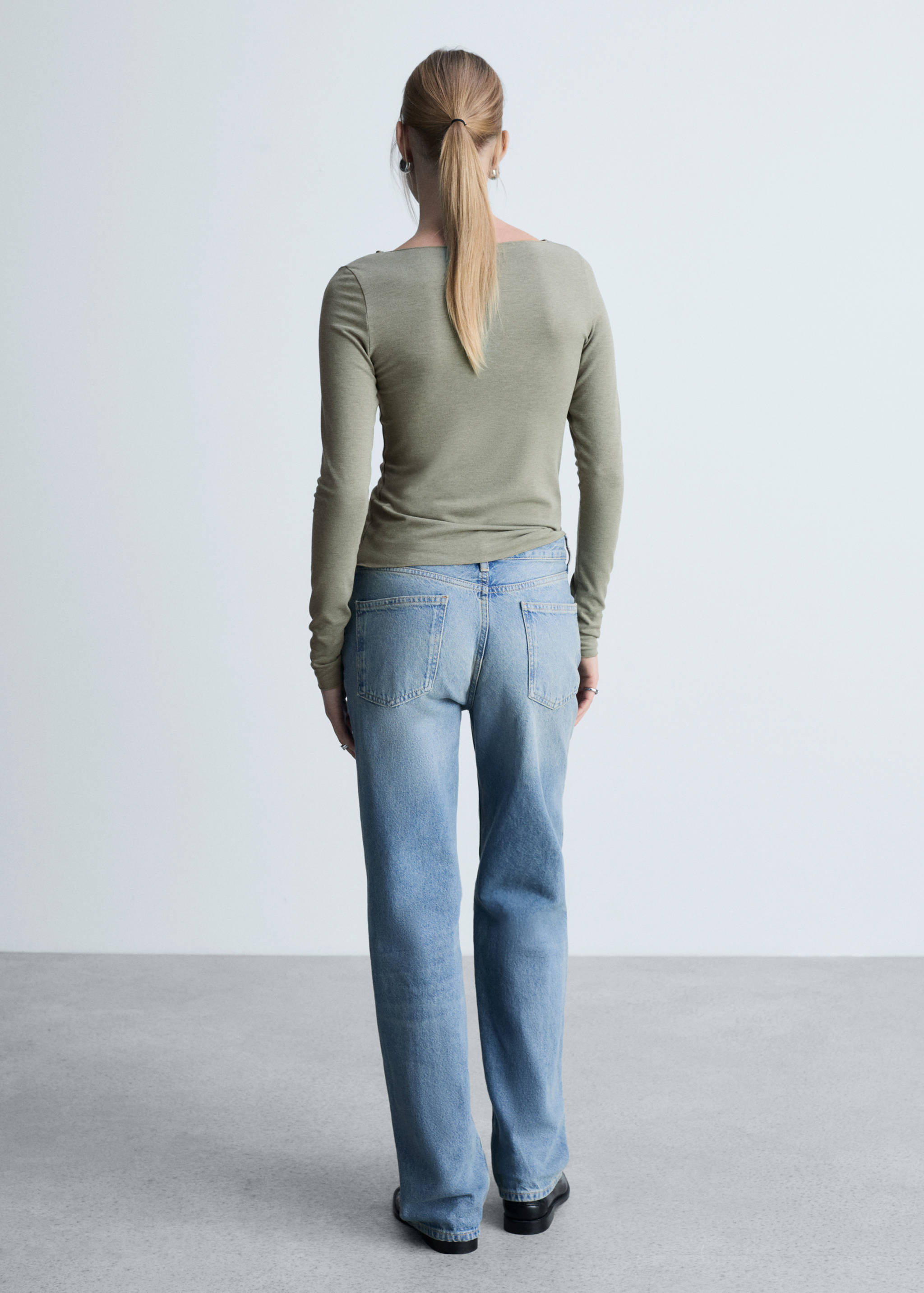 T-shirt col bateau manches longues - Verso de l’article