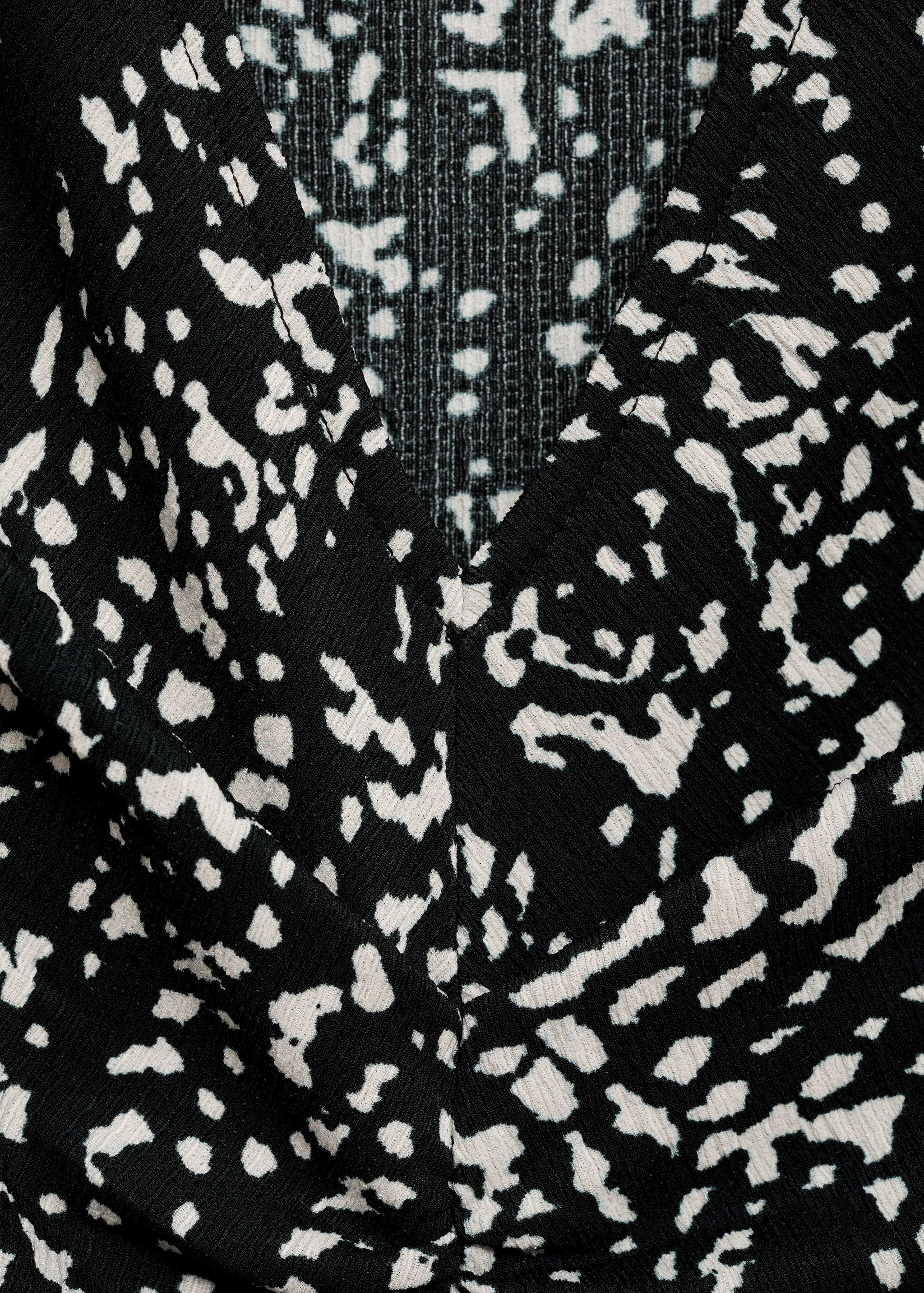 Robe imprimée manches bouffantes - Détail de l'article 0