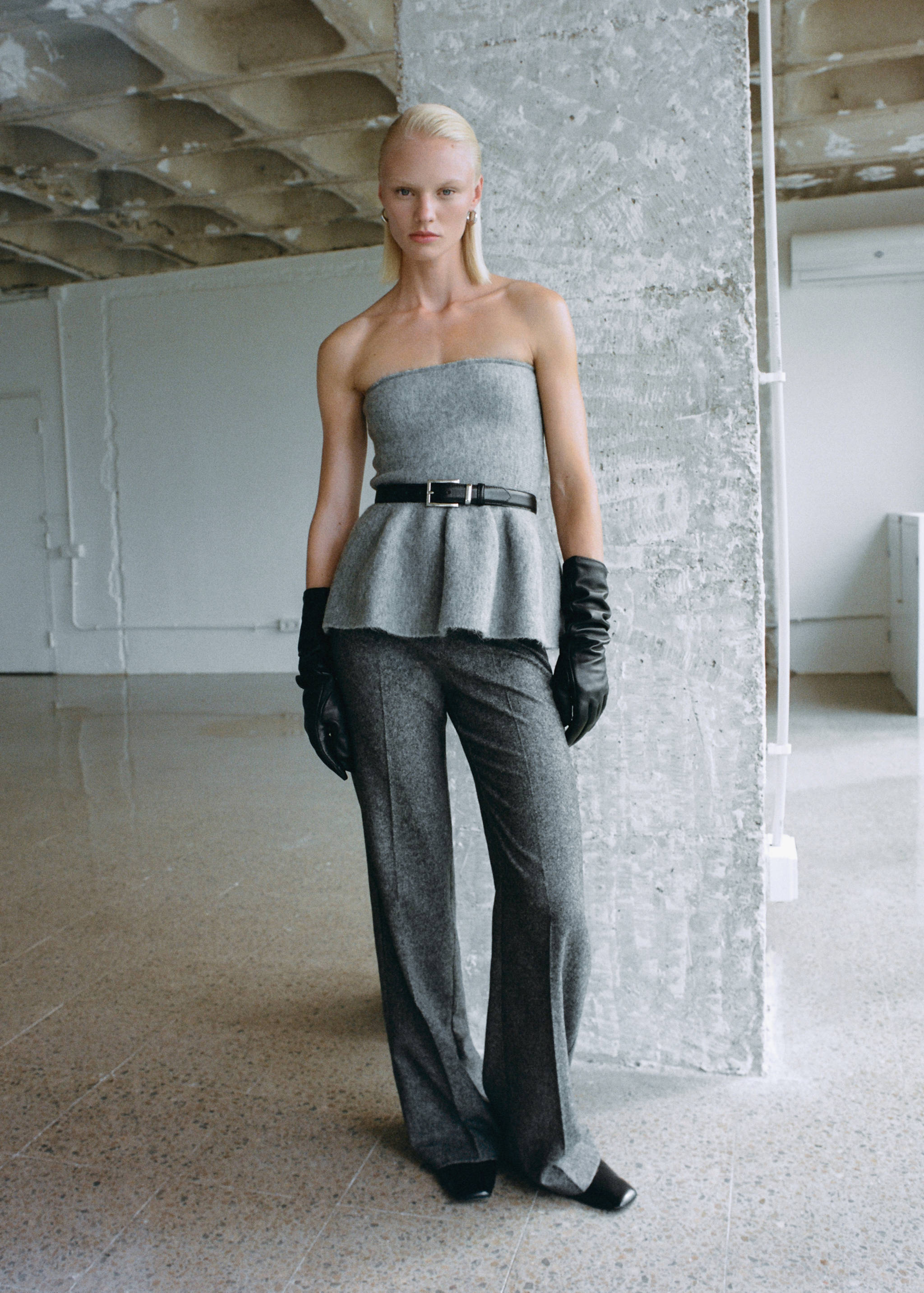 Pantalón traje jaspeado lana - Detalle del artículo 6