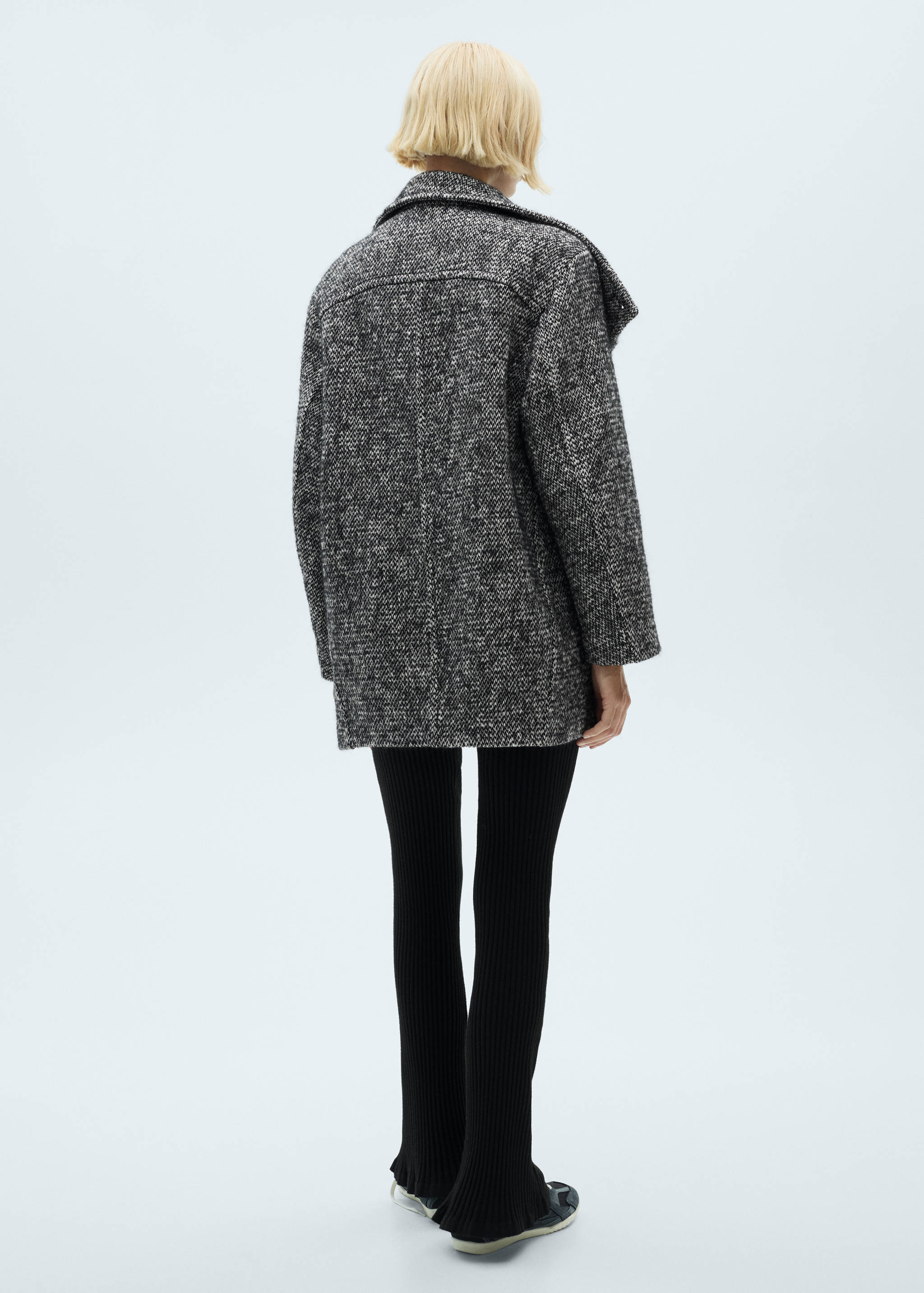 Manteau chiné double boutonnage - Verso de l’article