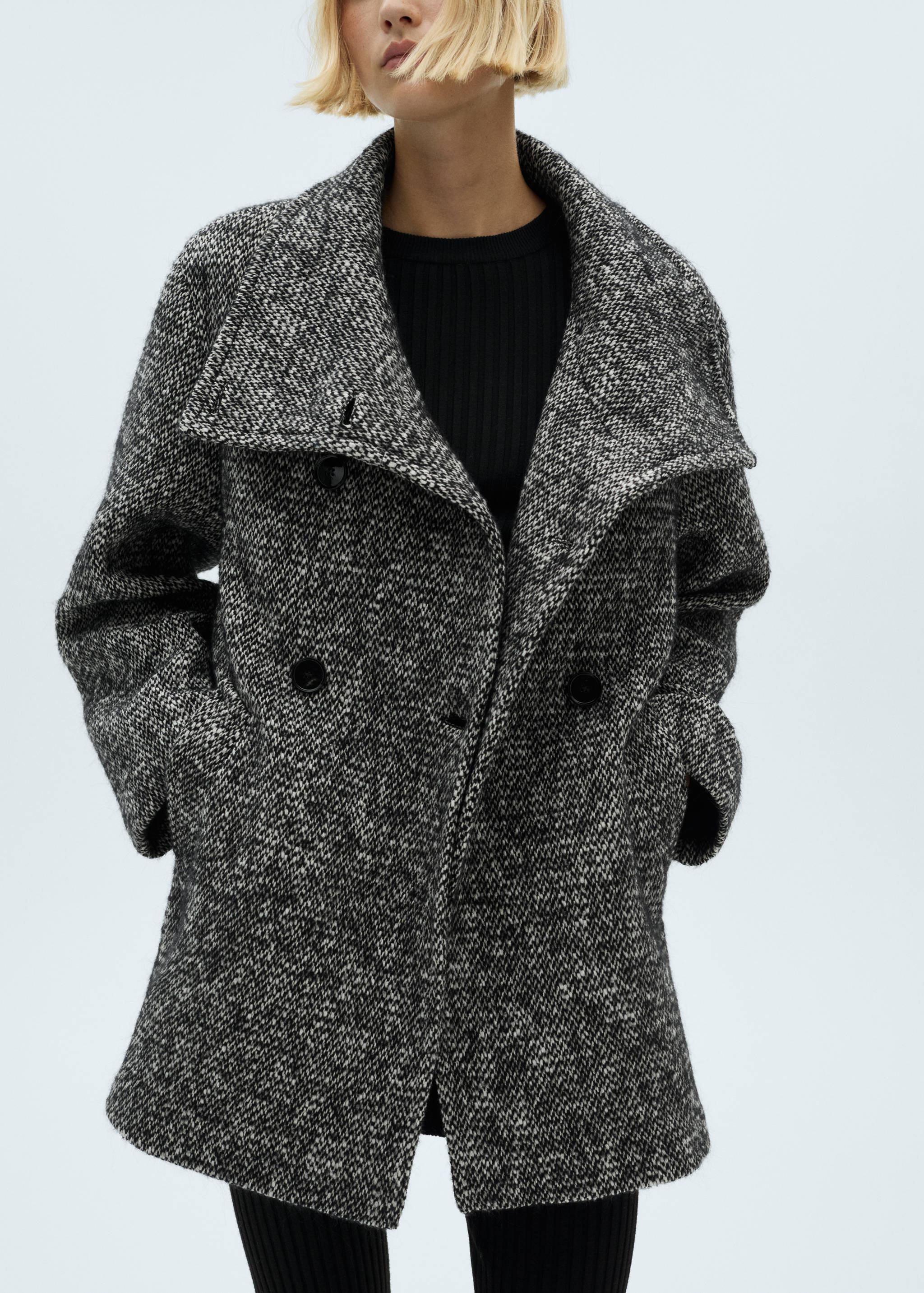 Manteau chiné double boutonnage - Détail de l'article 6