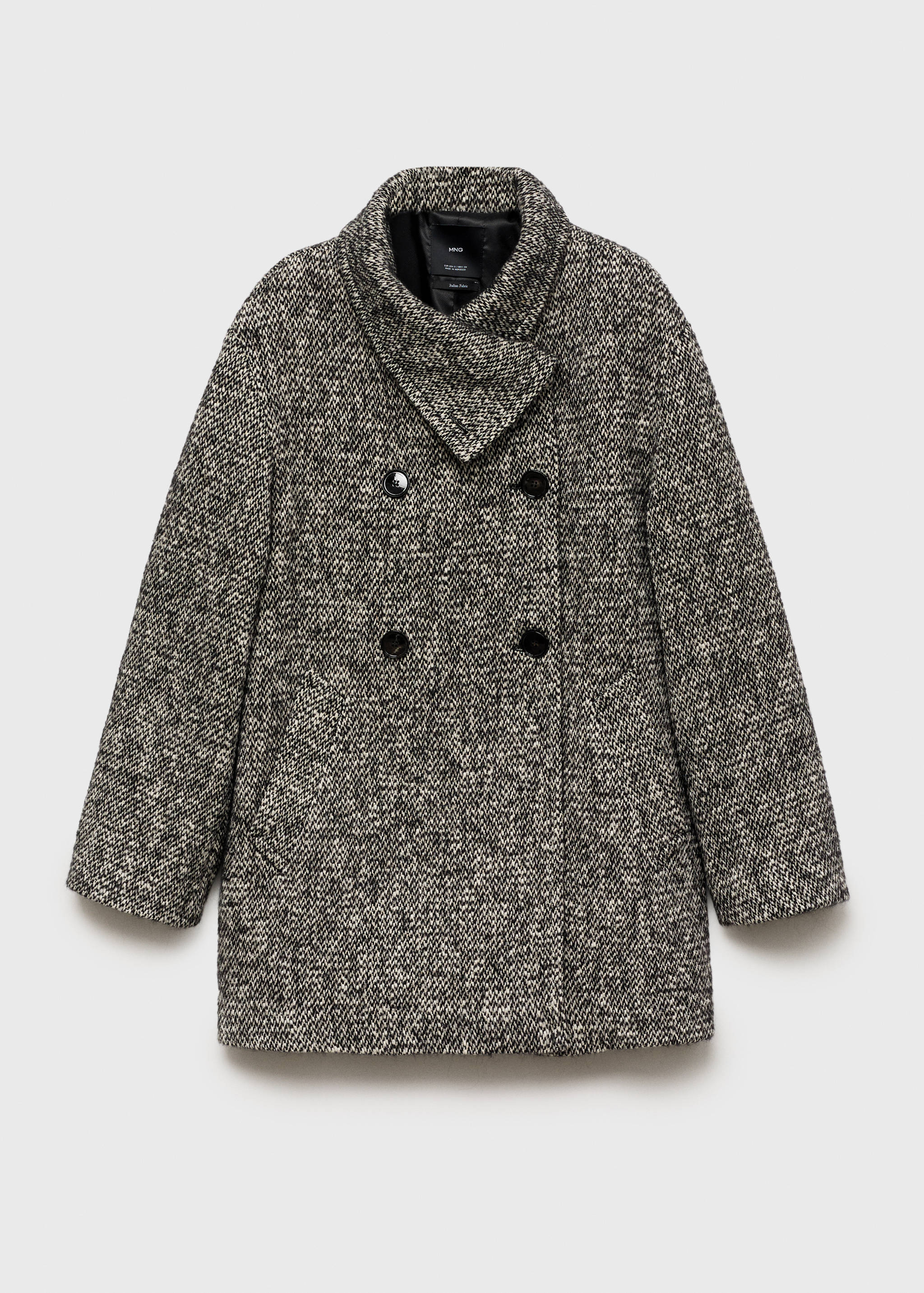 Manteau chiné double boutonnage - Article sans modèle