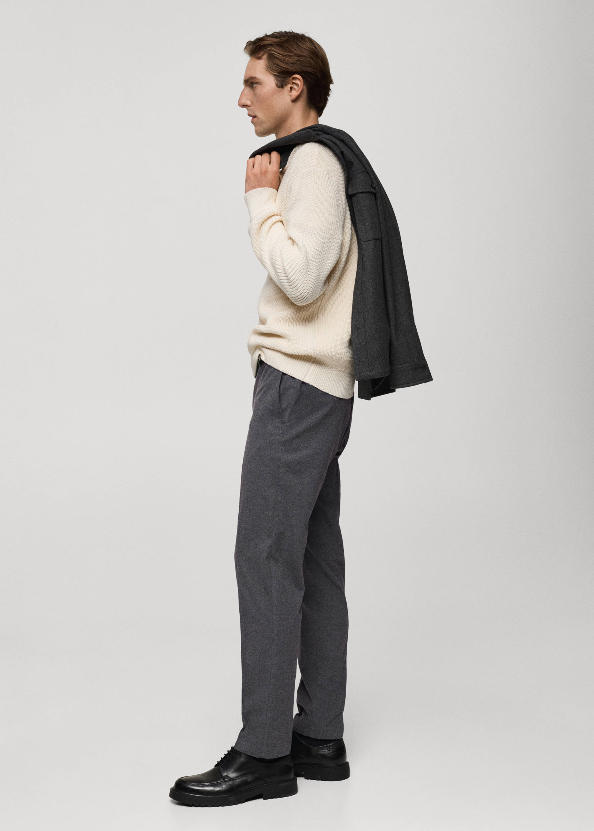Slim-fit cotton trousers - Details of the article 2