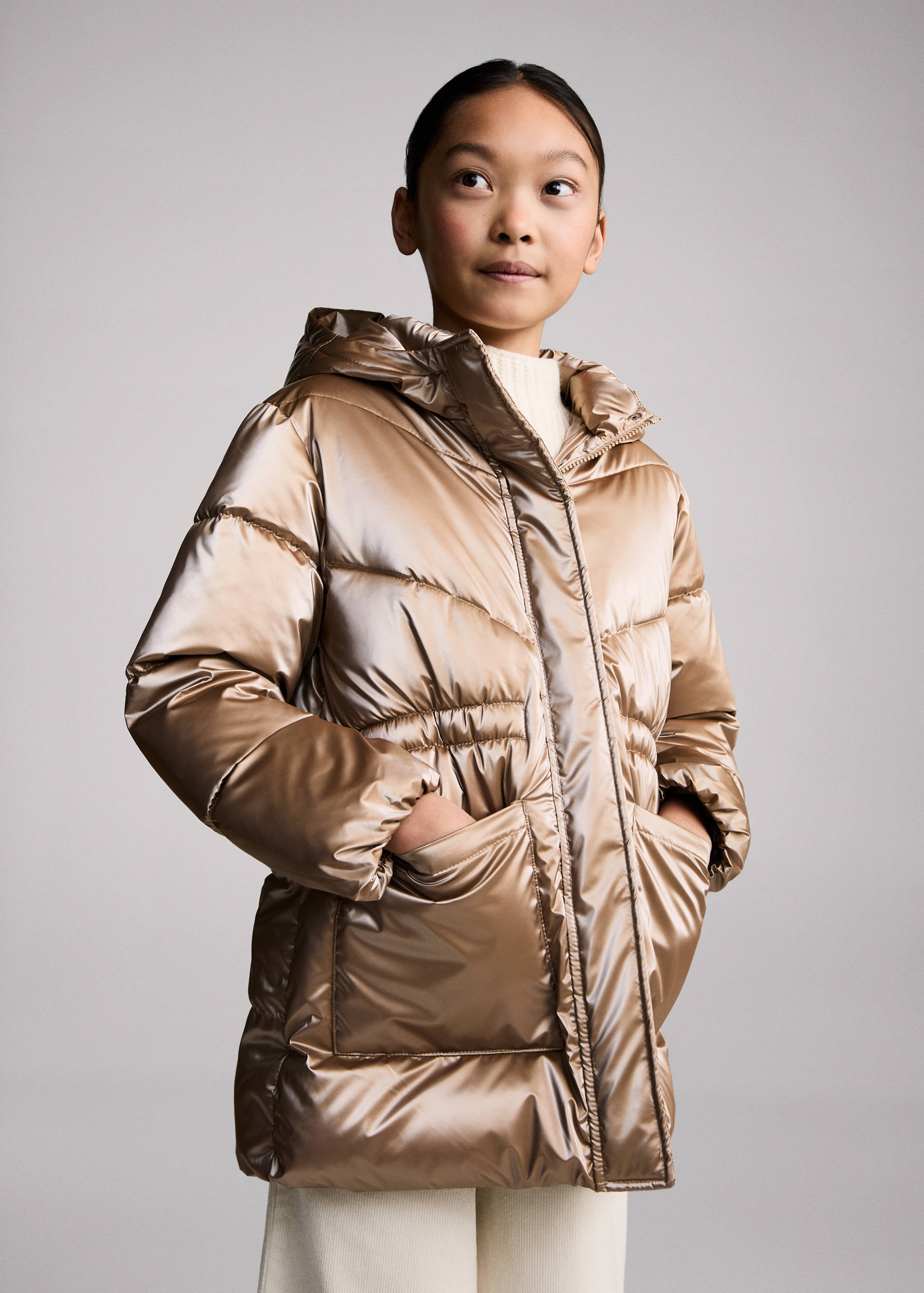Metallic puffer jacket - Medium plane