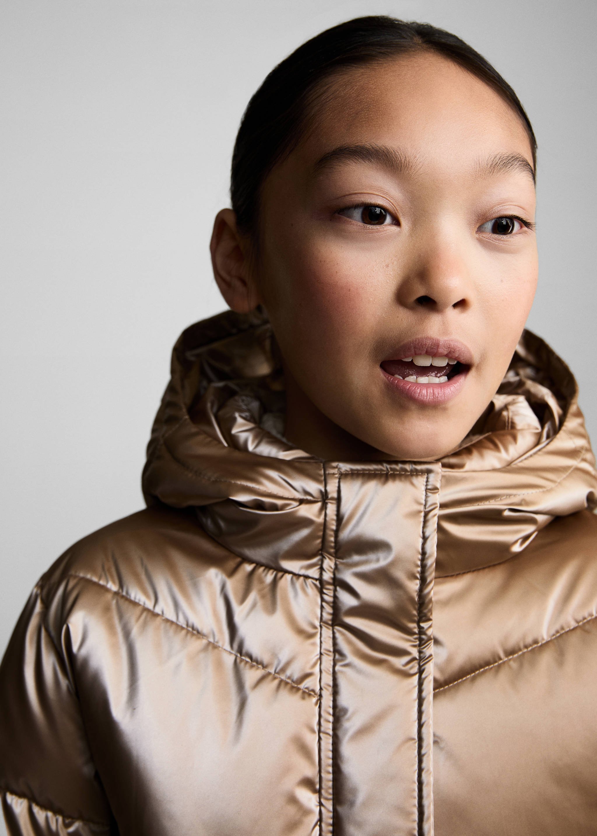 Metallic puffer jacket - Details of the article 1