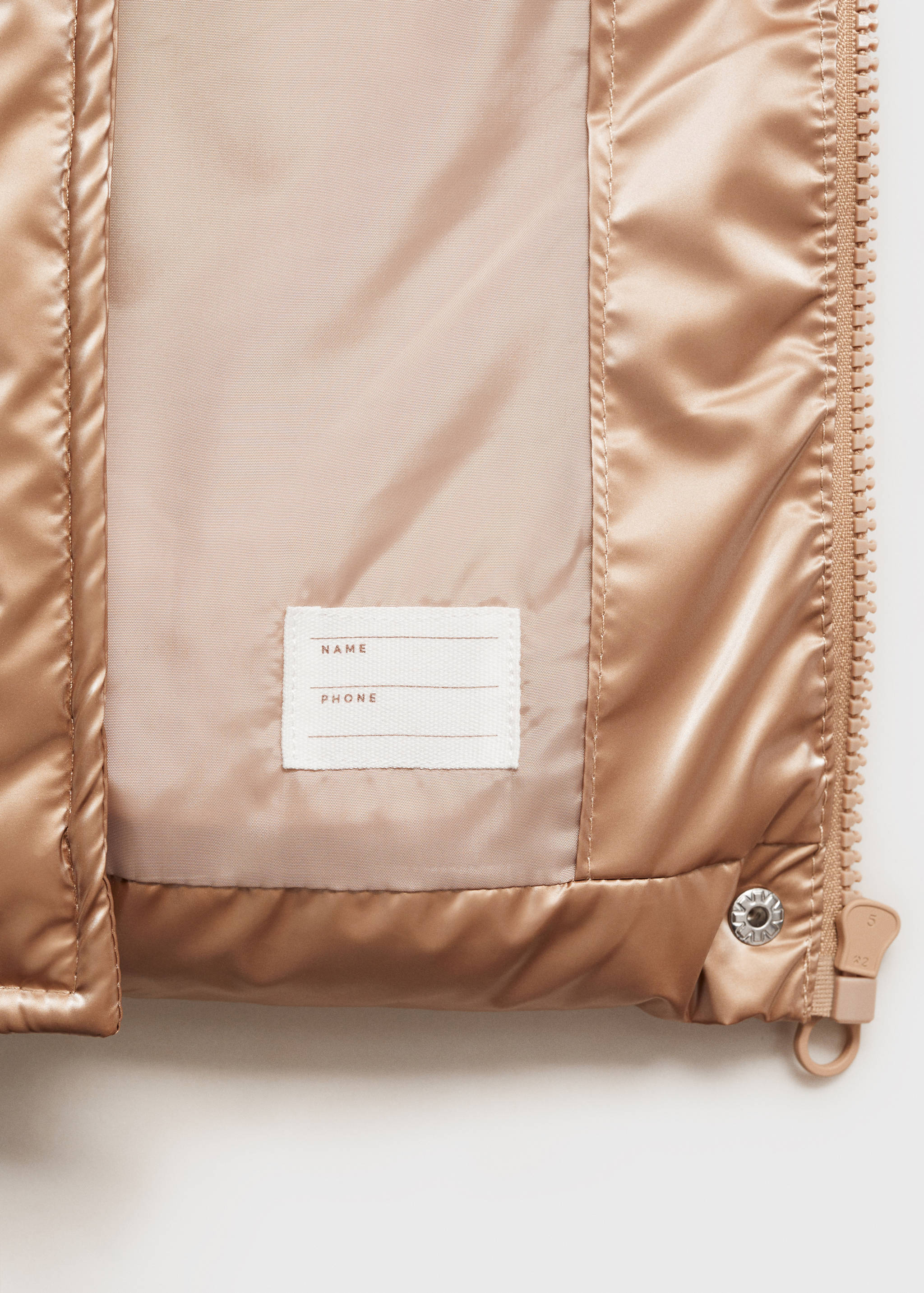 Metallic puffer jacket - Details of the article 0