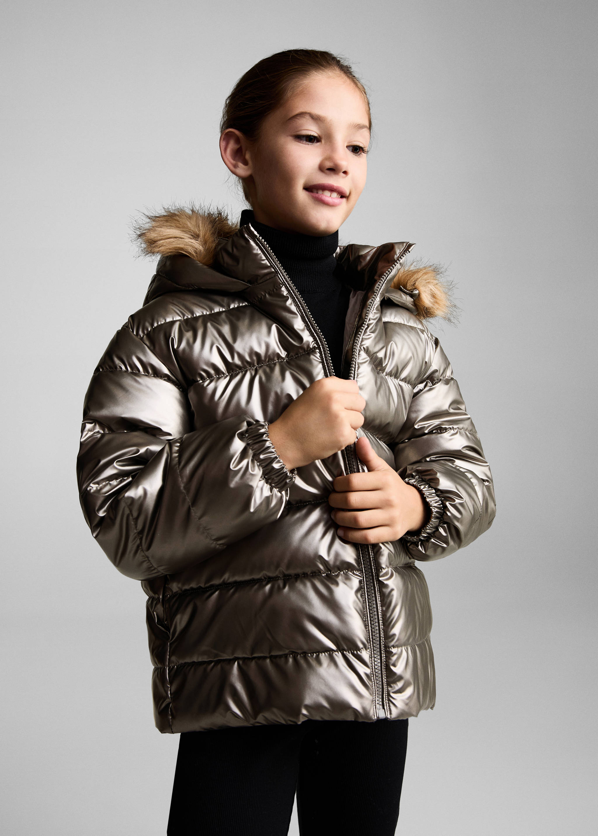 Metallic puffer jacket - Medium plane