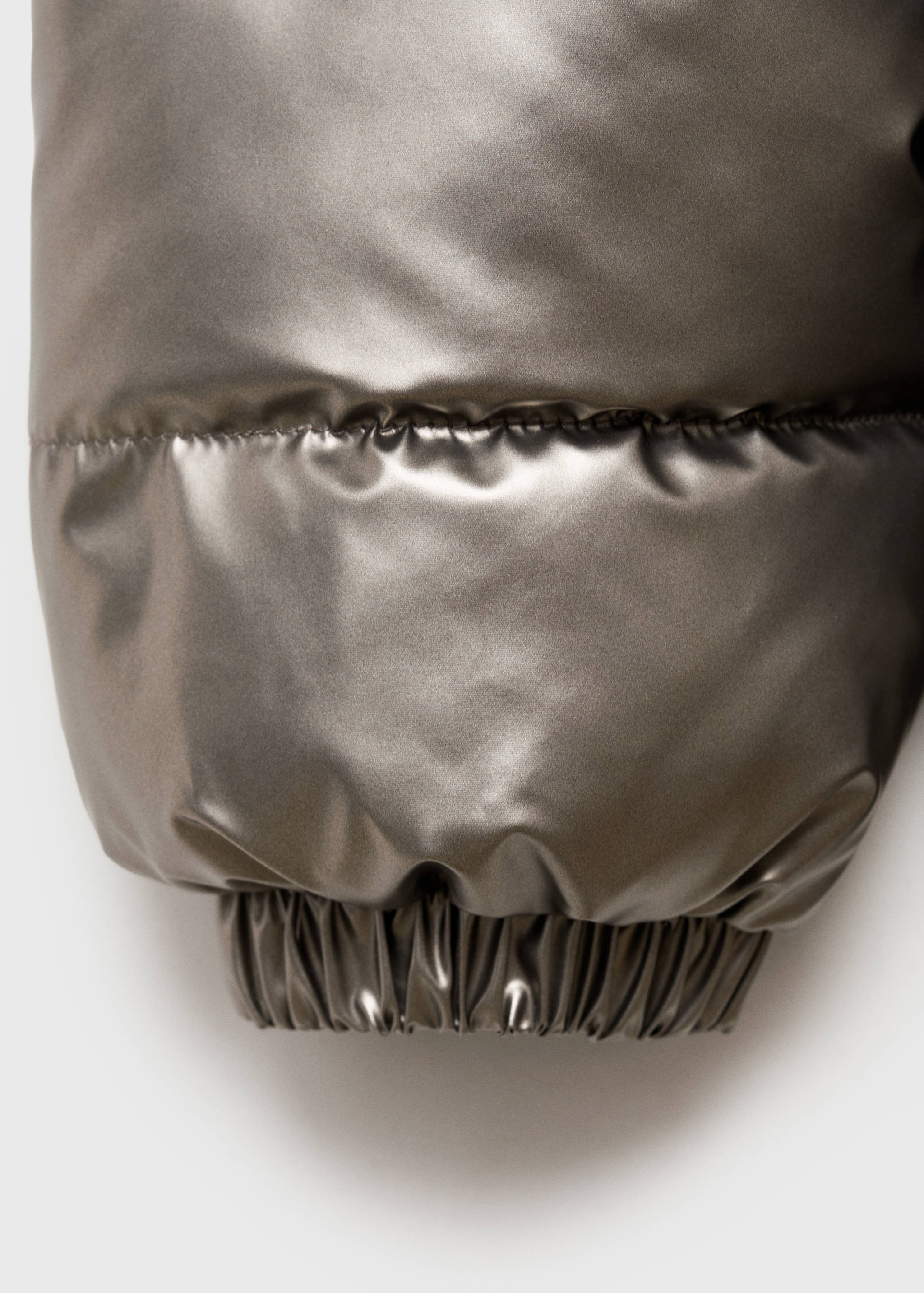 Metallic puffer jacket - Details of the article 0