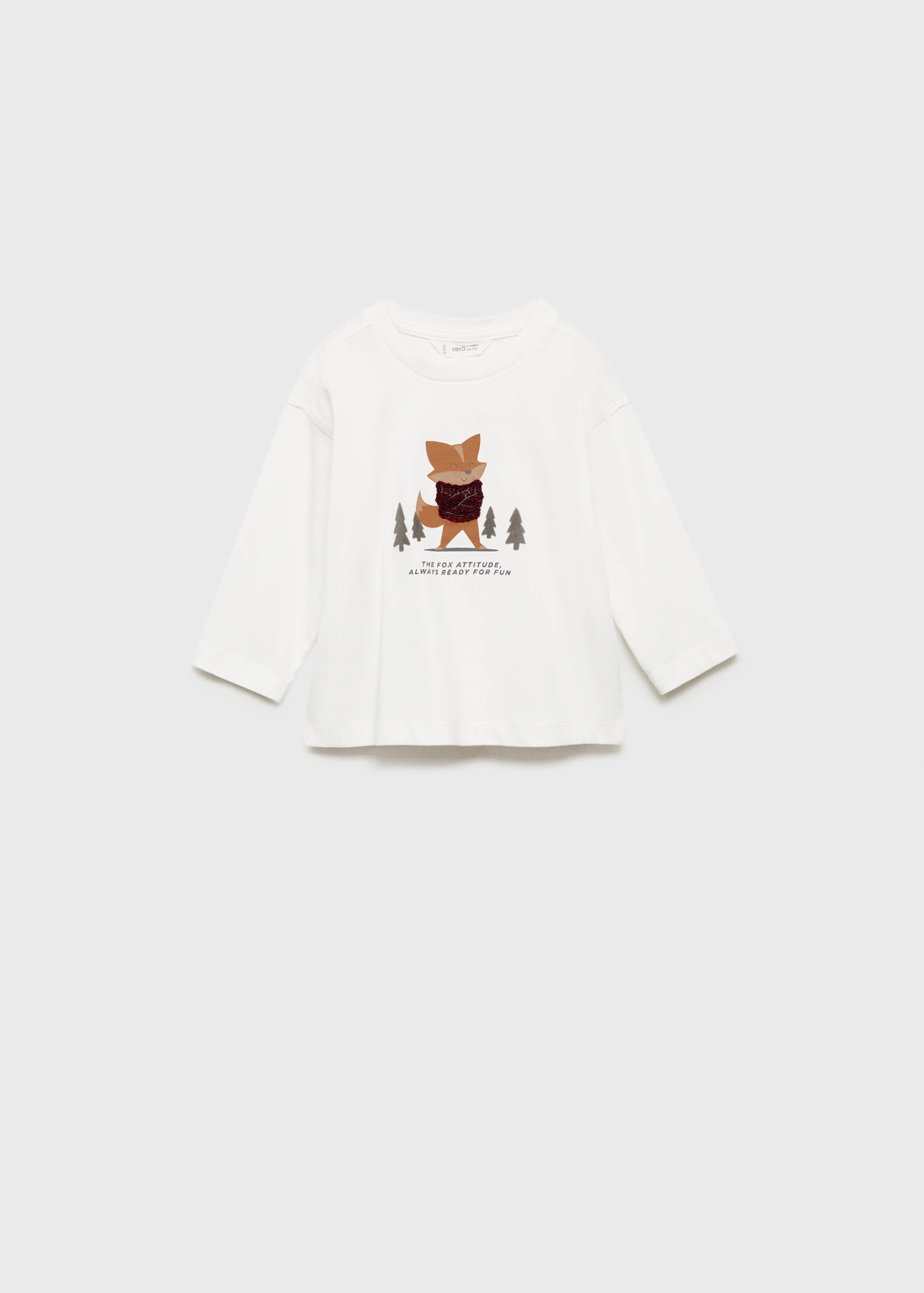 Embroidered detail cotton T-shirt - Article without model