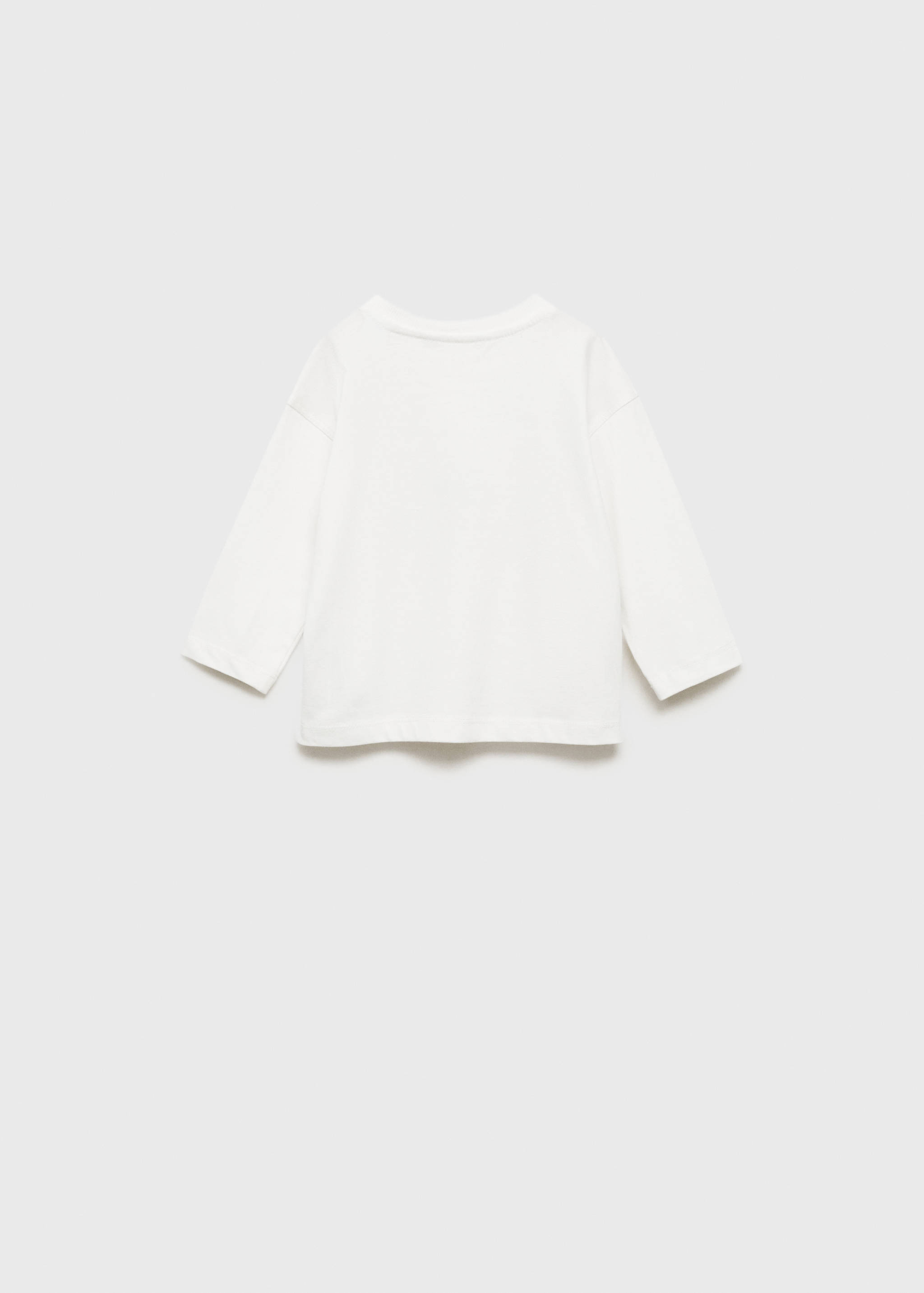 Embroidered detail cotton T-shirt - Reverse of the article