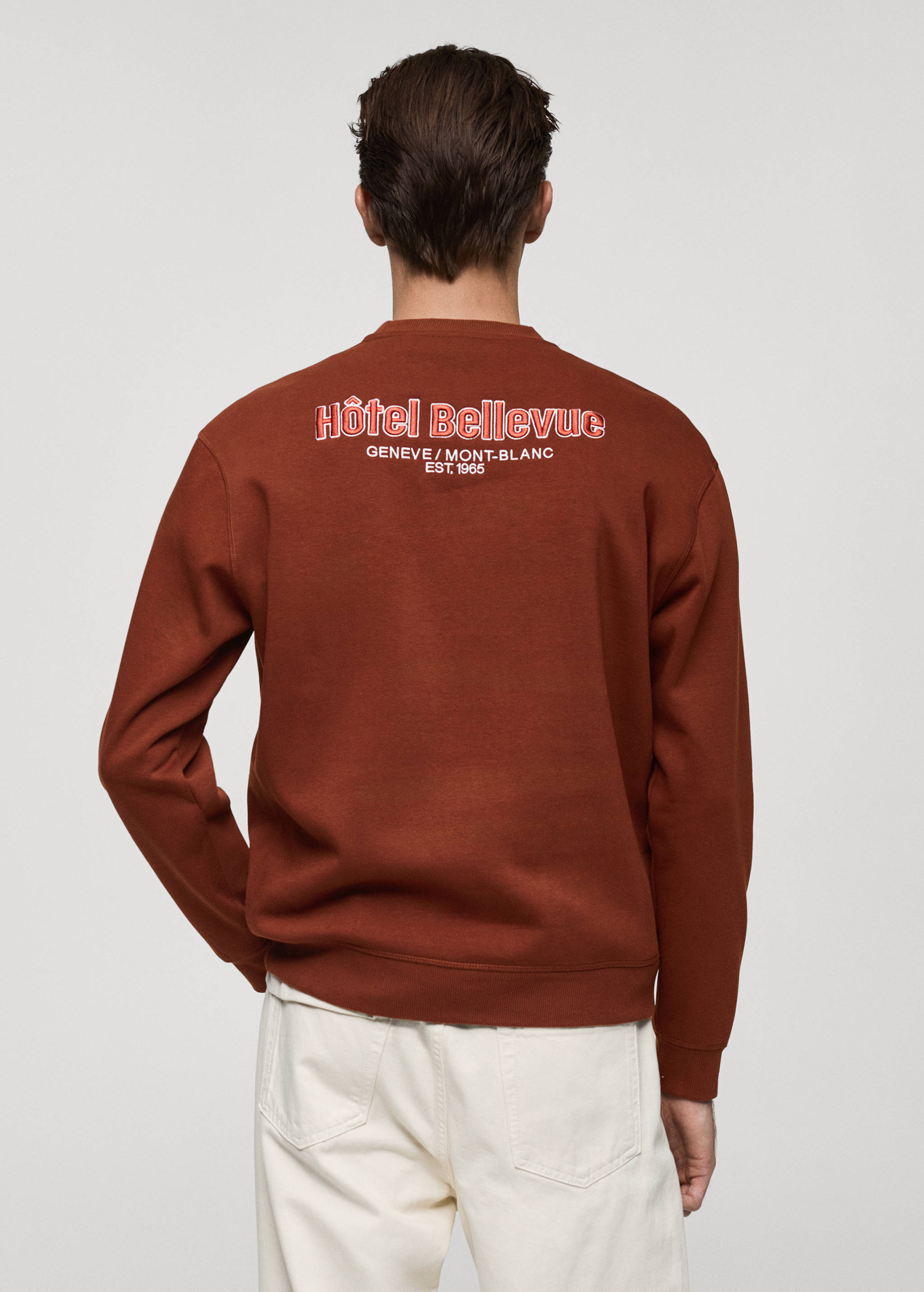 Sweat-shirt imprimé texte relaxed-fit - Verso de l’article