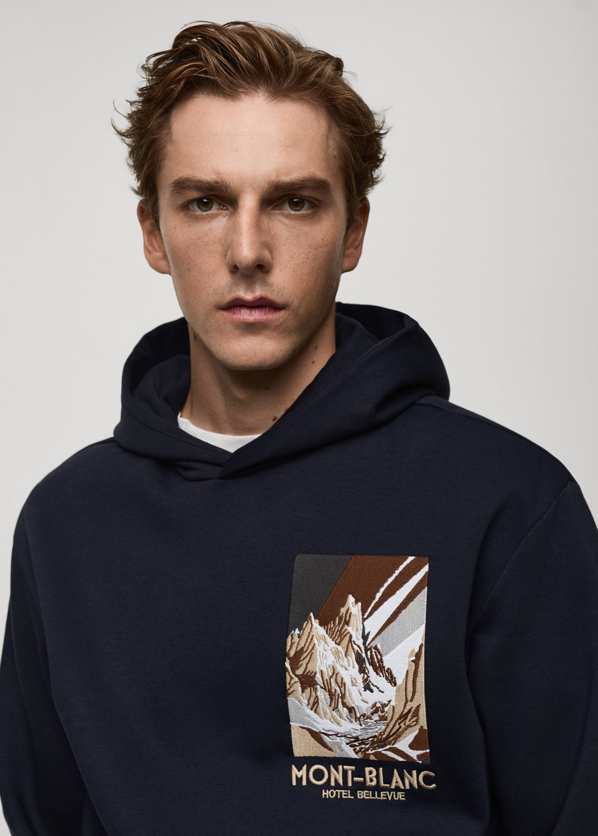 Combined printed cotton sweatshirt - Details of the article 1