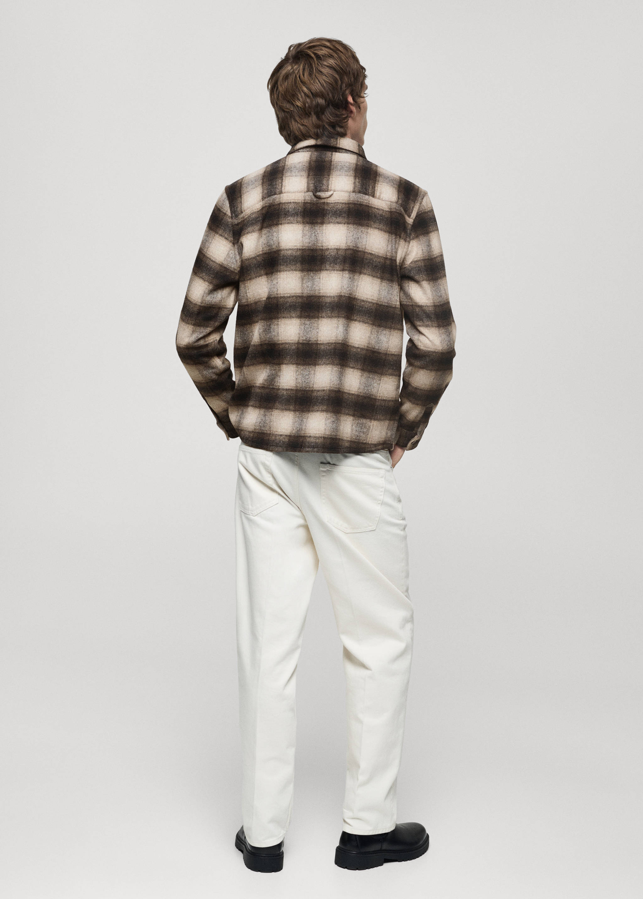 Check wool overshirt - Reverse of the article