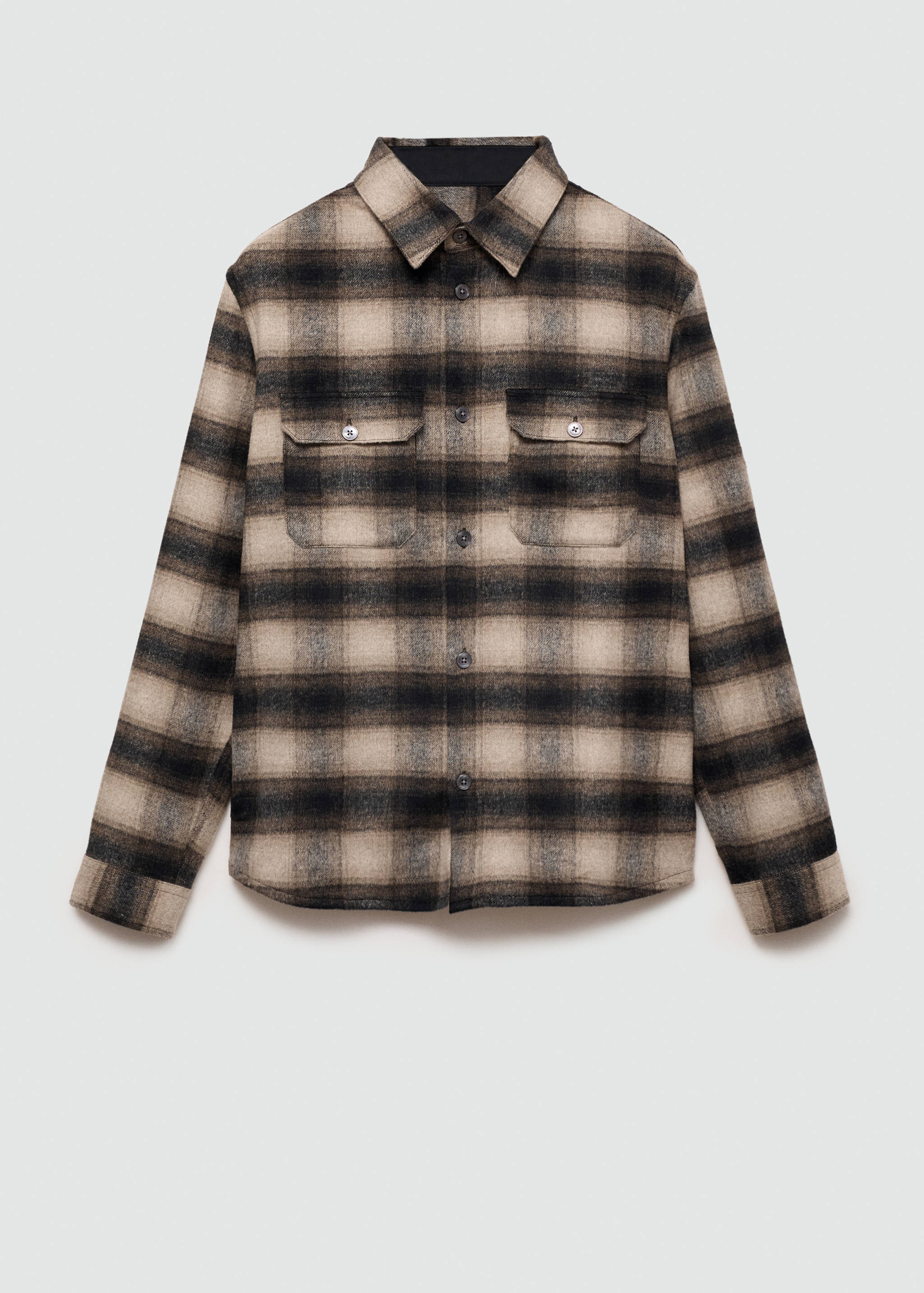 Check wool overshirt - Article without model