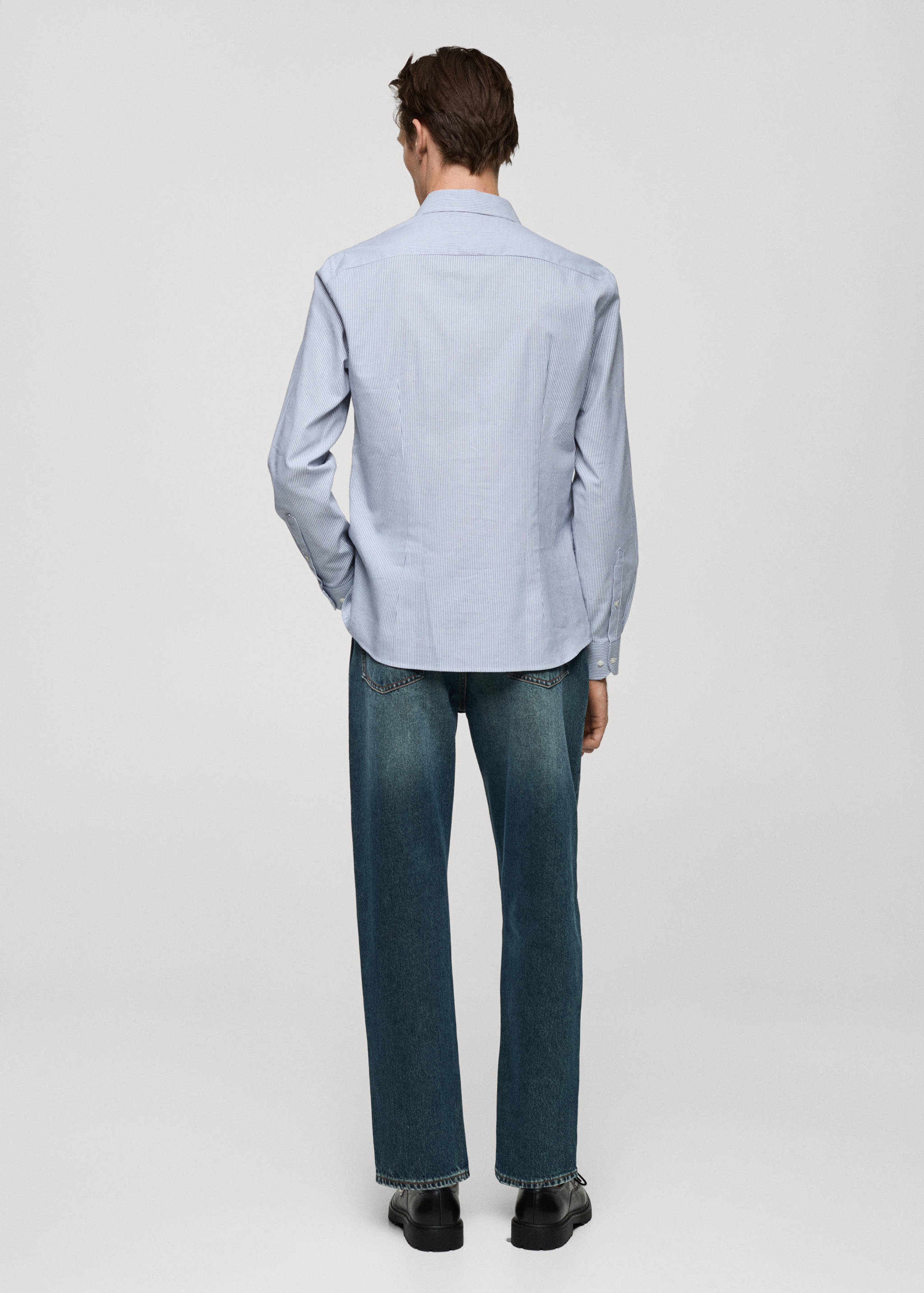 100% cotton flannel stripe shirt - Reverse of the article