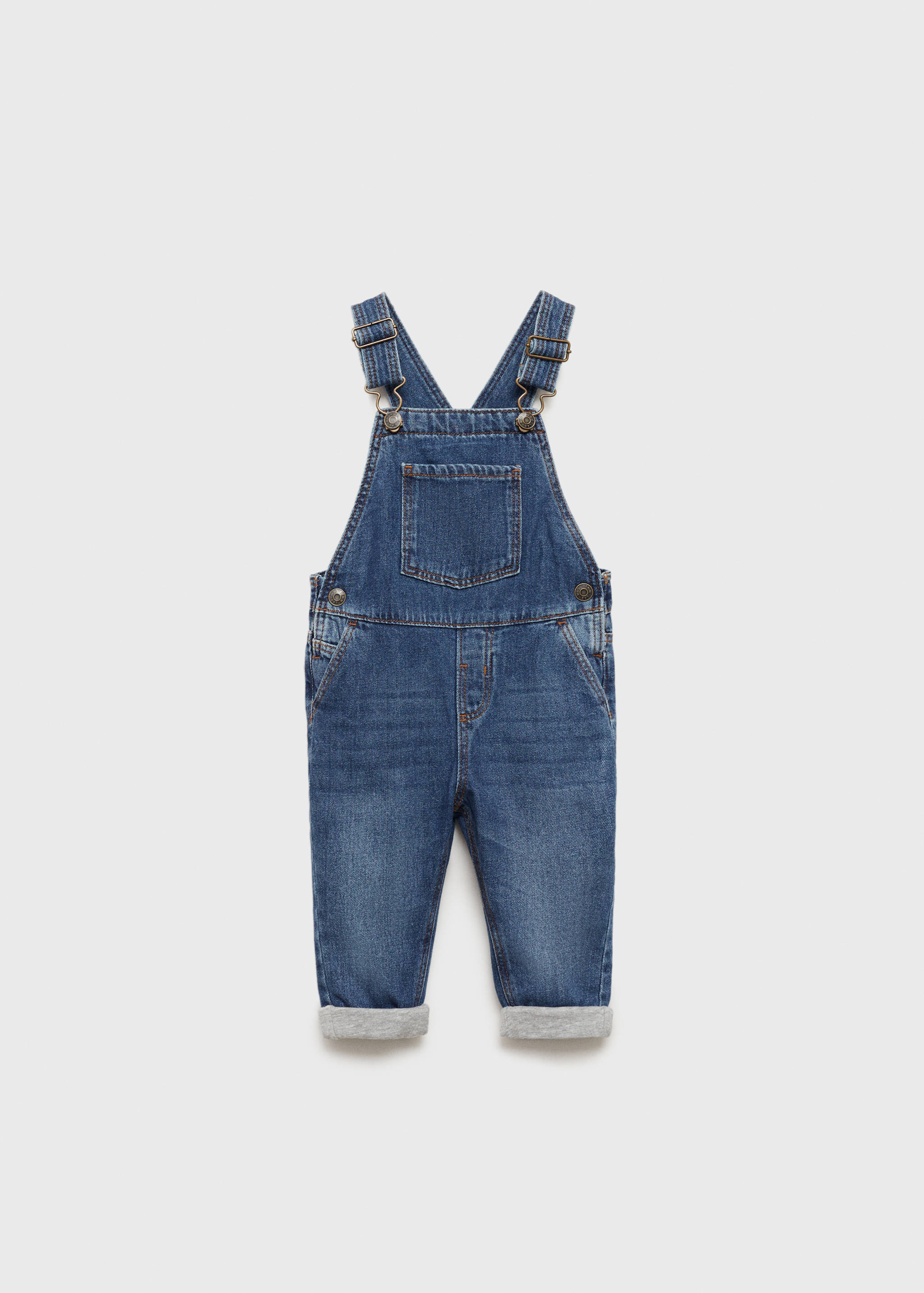 Long denim overalls with pocket - Article without model
