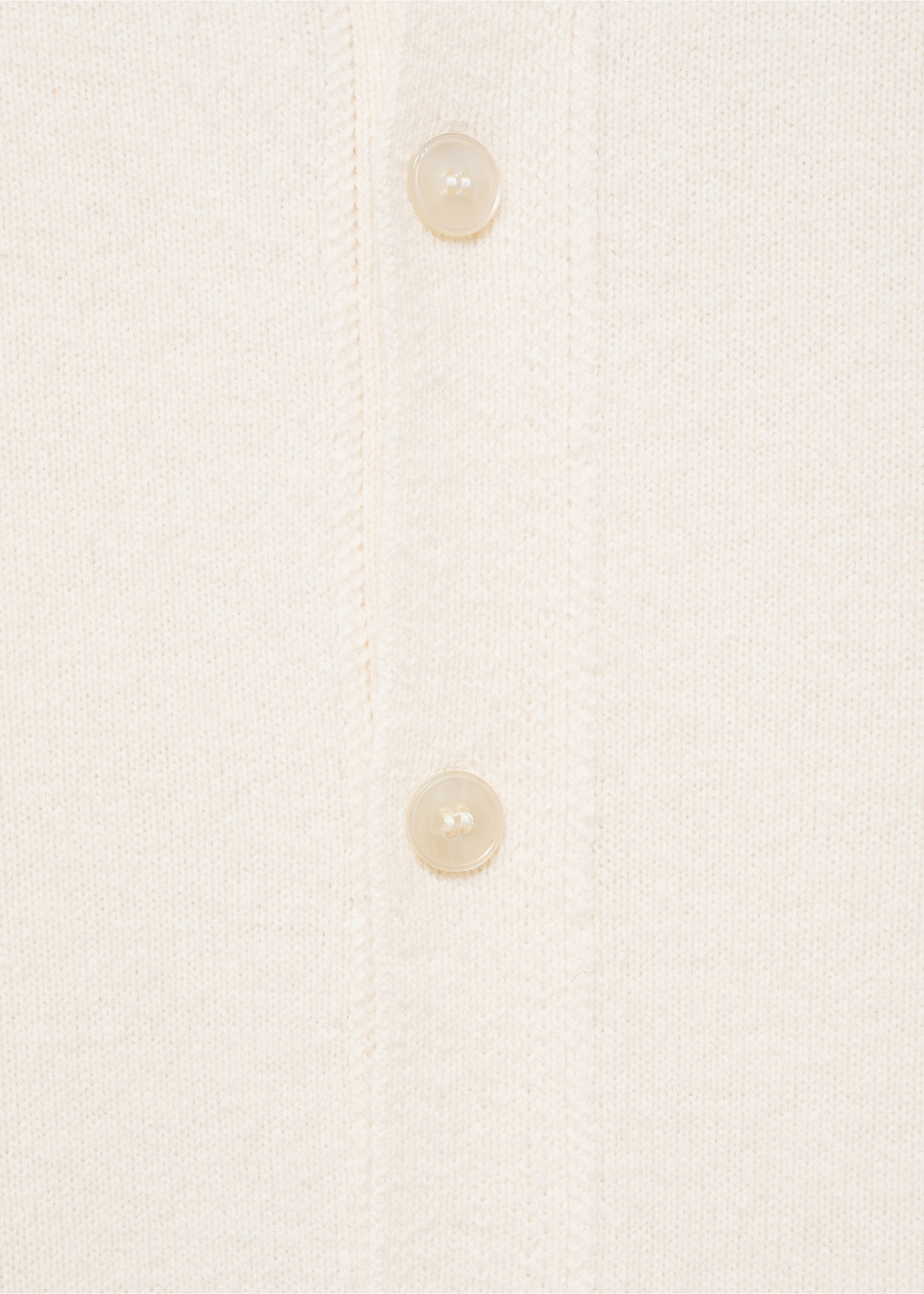 Rib-knit wool cardigan - Details of the article 0, Off White. Ref: 77047928-00.