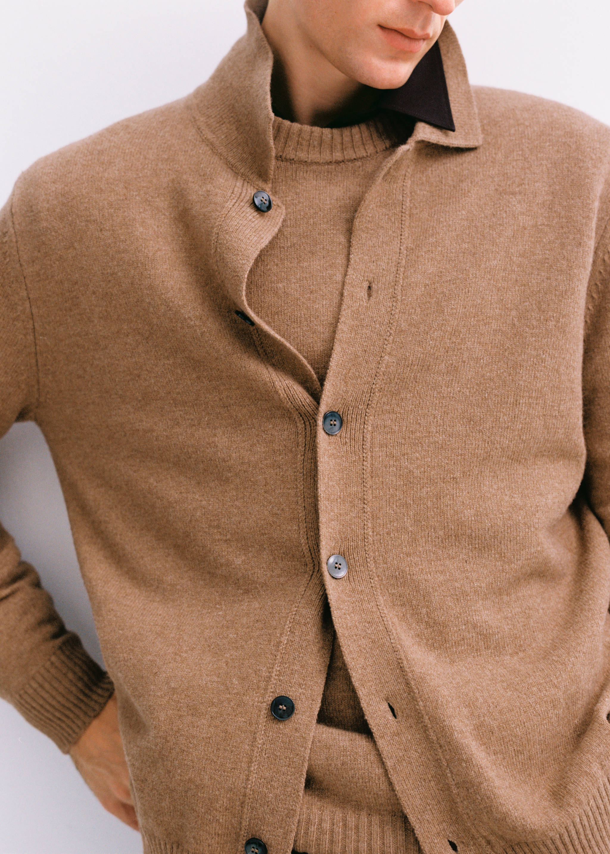 Rib-knit wool cardigan - Details of the article 3