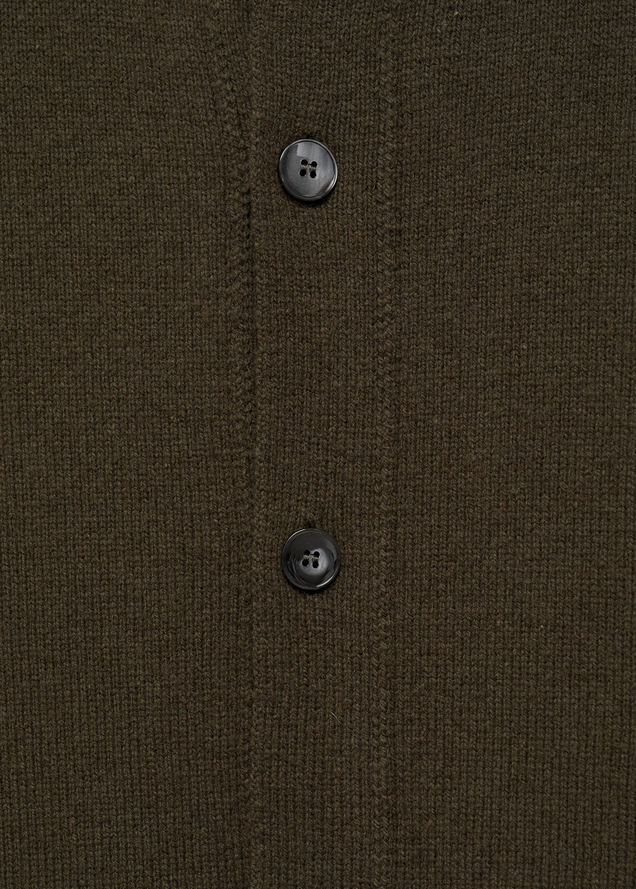 Rib-knit wool cardigan - Details of the article 0