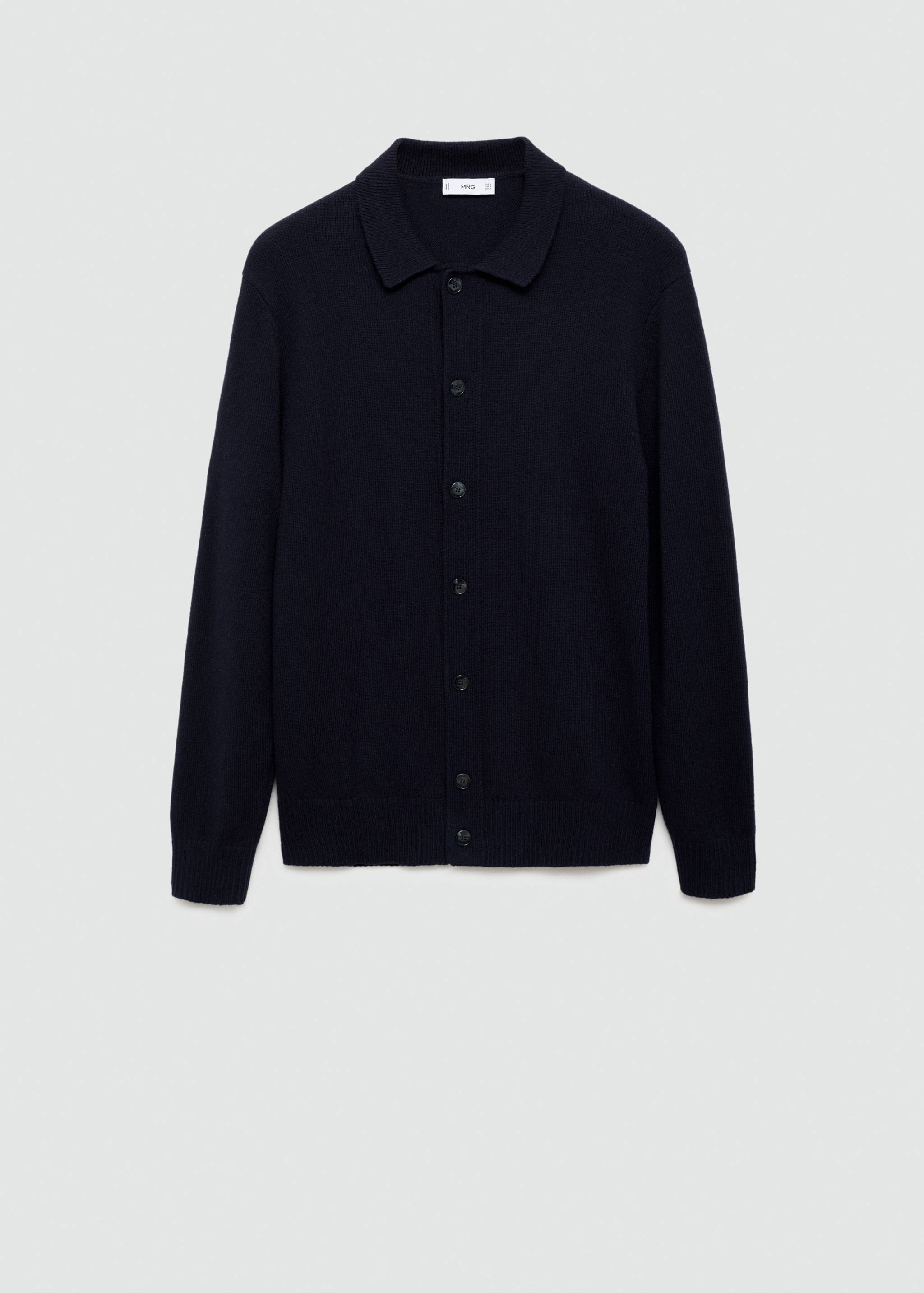 Rib-knit wool cardigan - Article without model