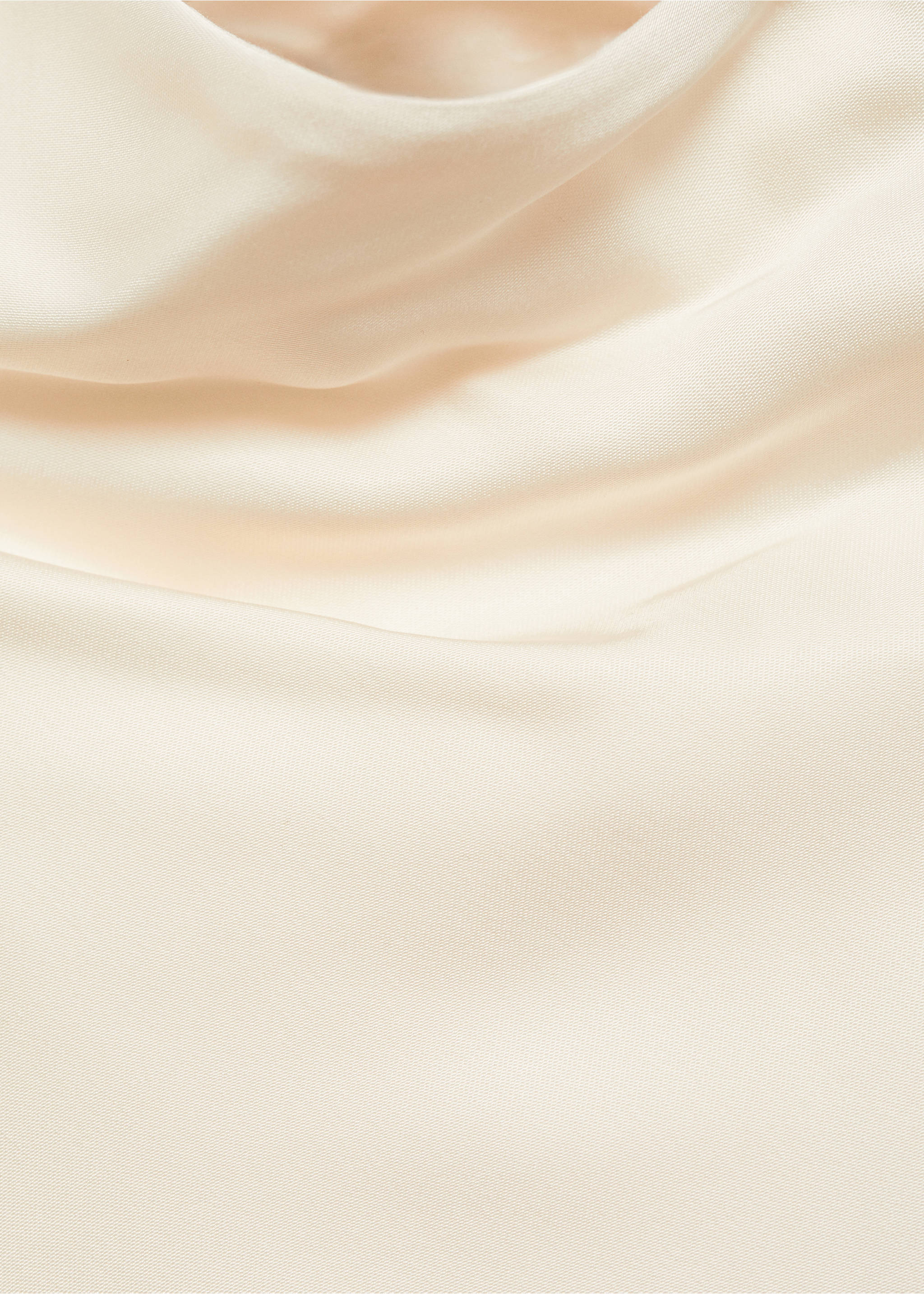 Asymmetric satin blouse - Details of the article 0, Off White. Ref: 77047936-00.